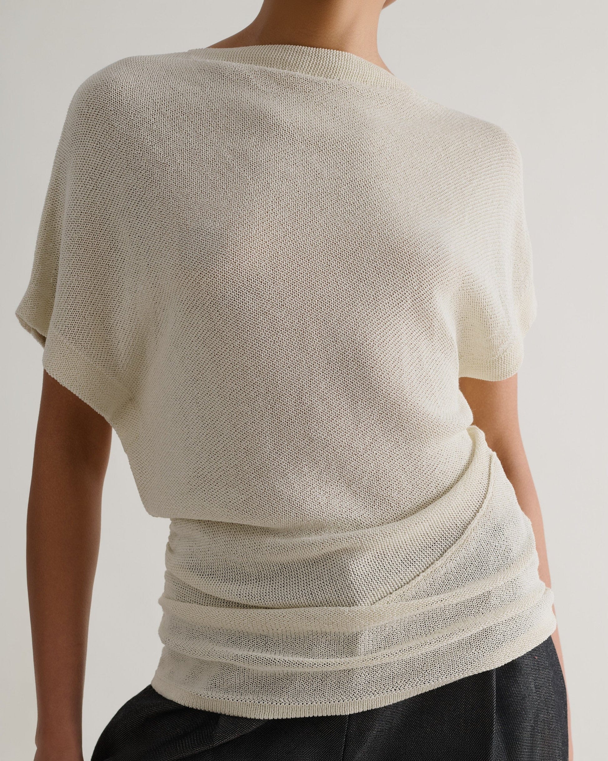Women's Japanese Paper Yarn Twist Top - Parchment