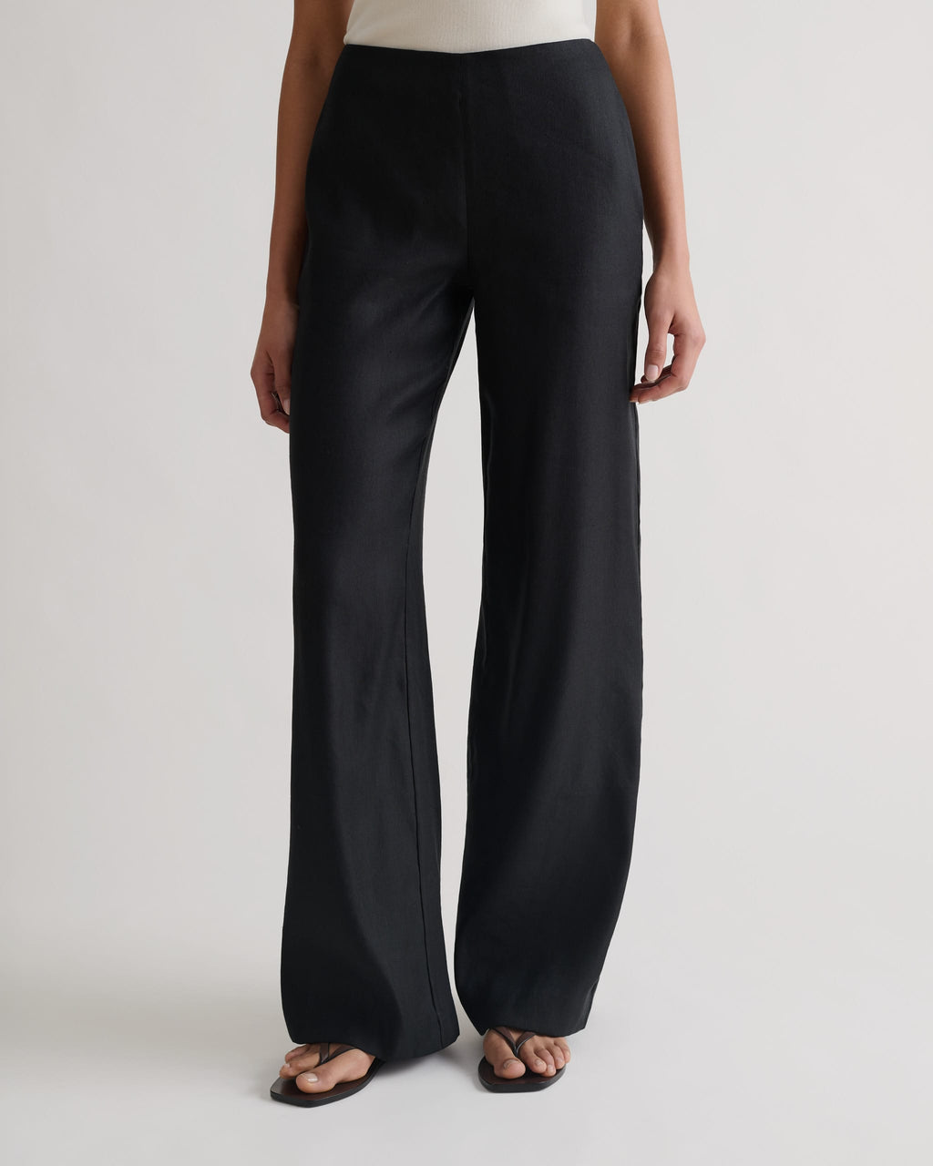 Women's Linen Wide Leg Trouser | Rise & Fall