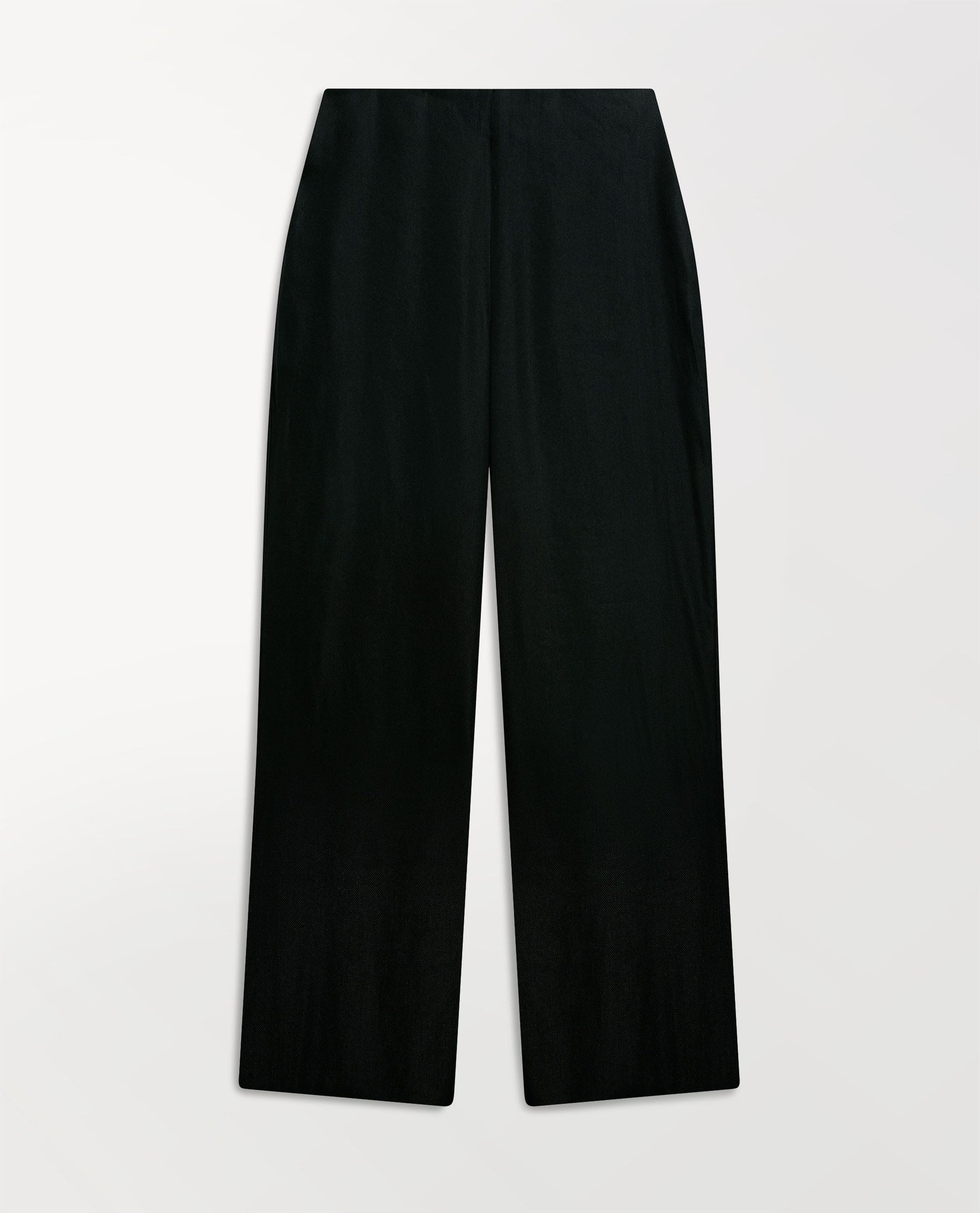 Women's Linen Wide Leg Trouser - Black