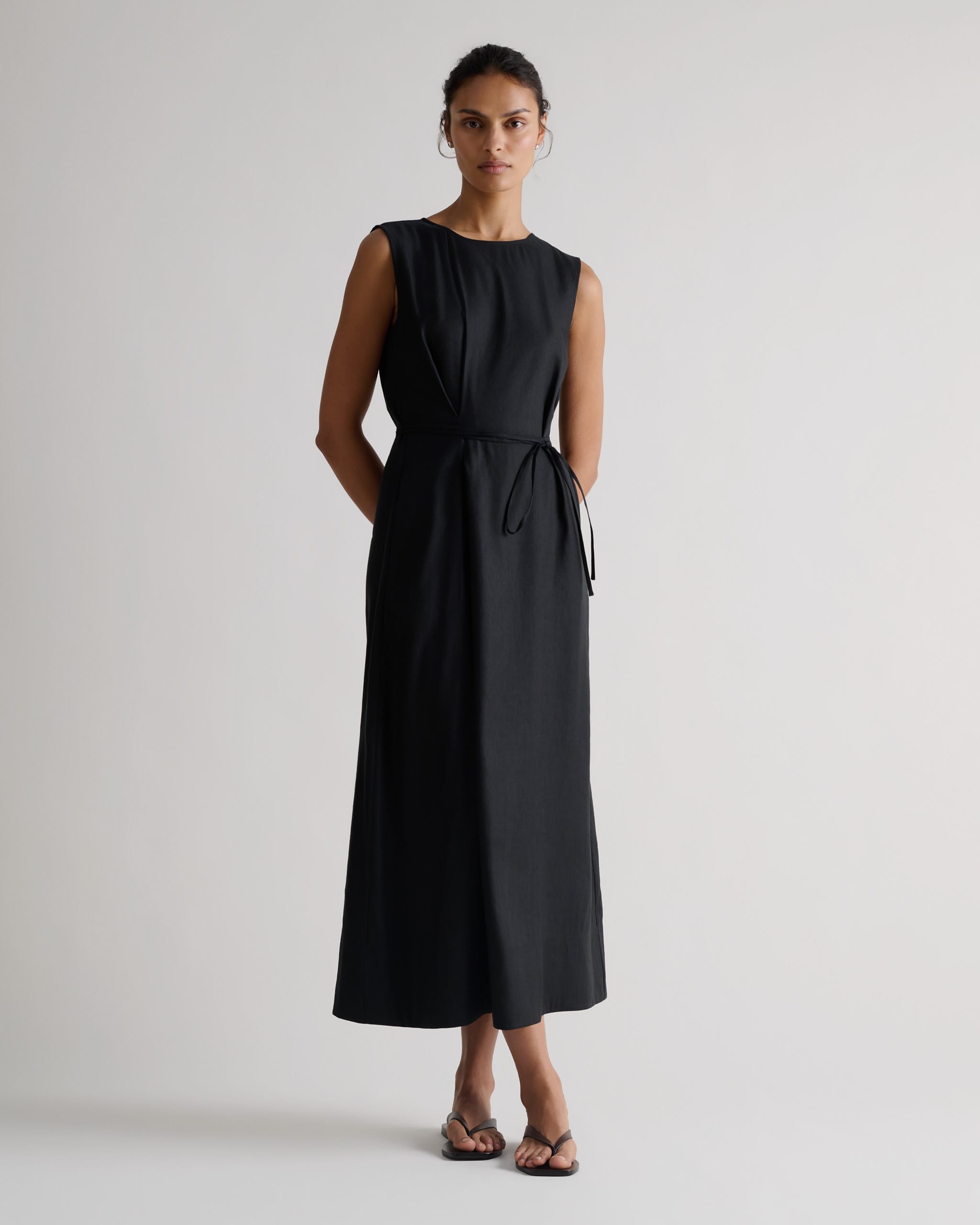 Clean neckline - no fussy detailing, just a flattering line that works with everything.