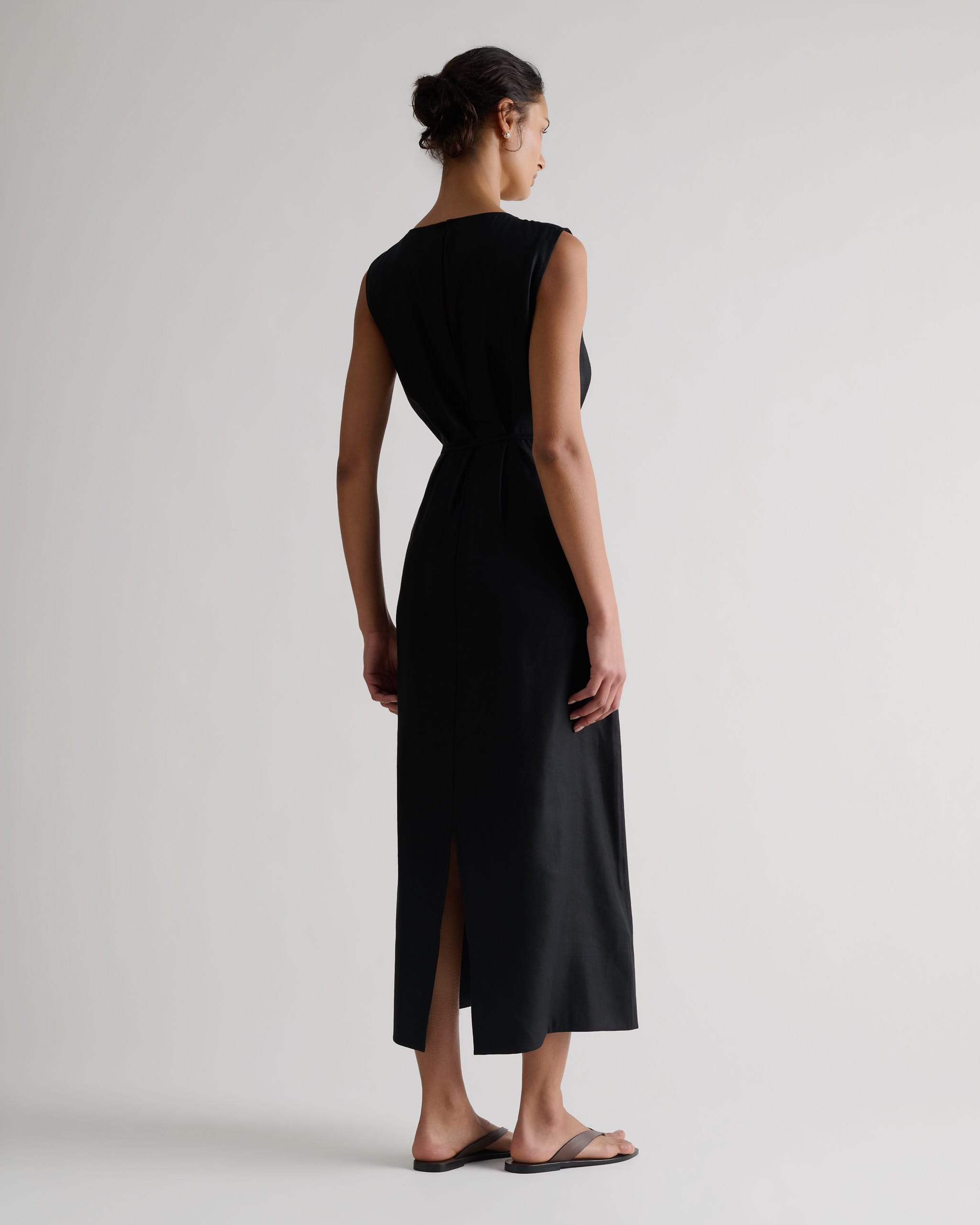 Natural blend - 55% European Flax linen, 45% Viscose. Fabrics that breathe, soften, and improve with care.
