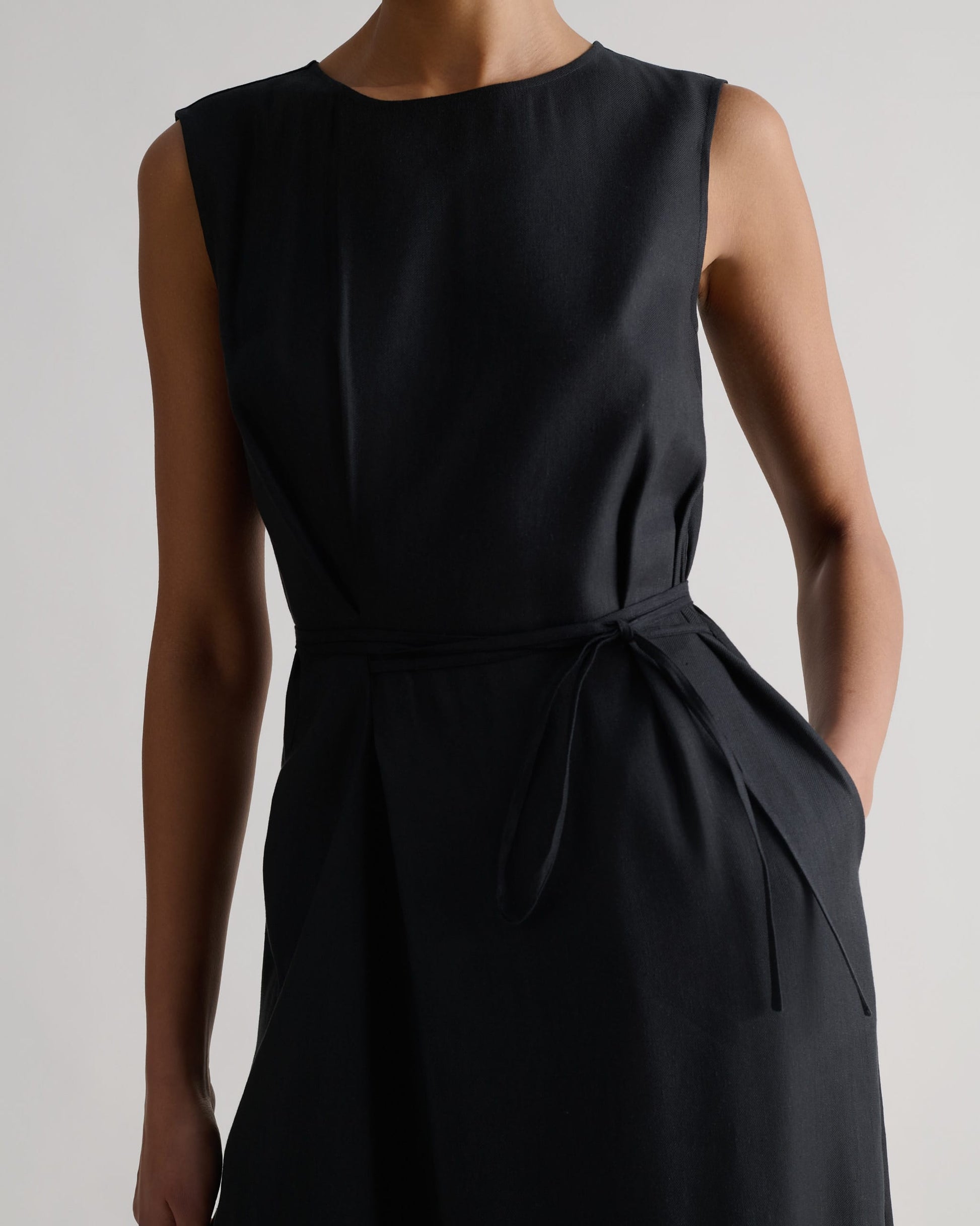 Women's Linen Side Tie Dress | Rise & Fall Women's Linen Side Tie Dress | Rise & Fall