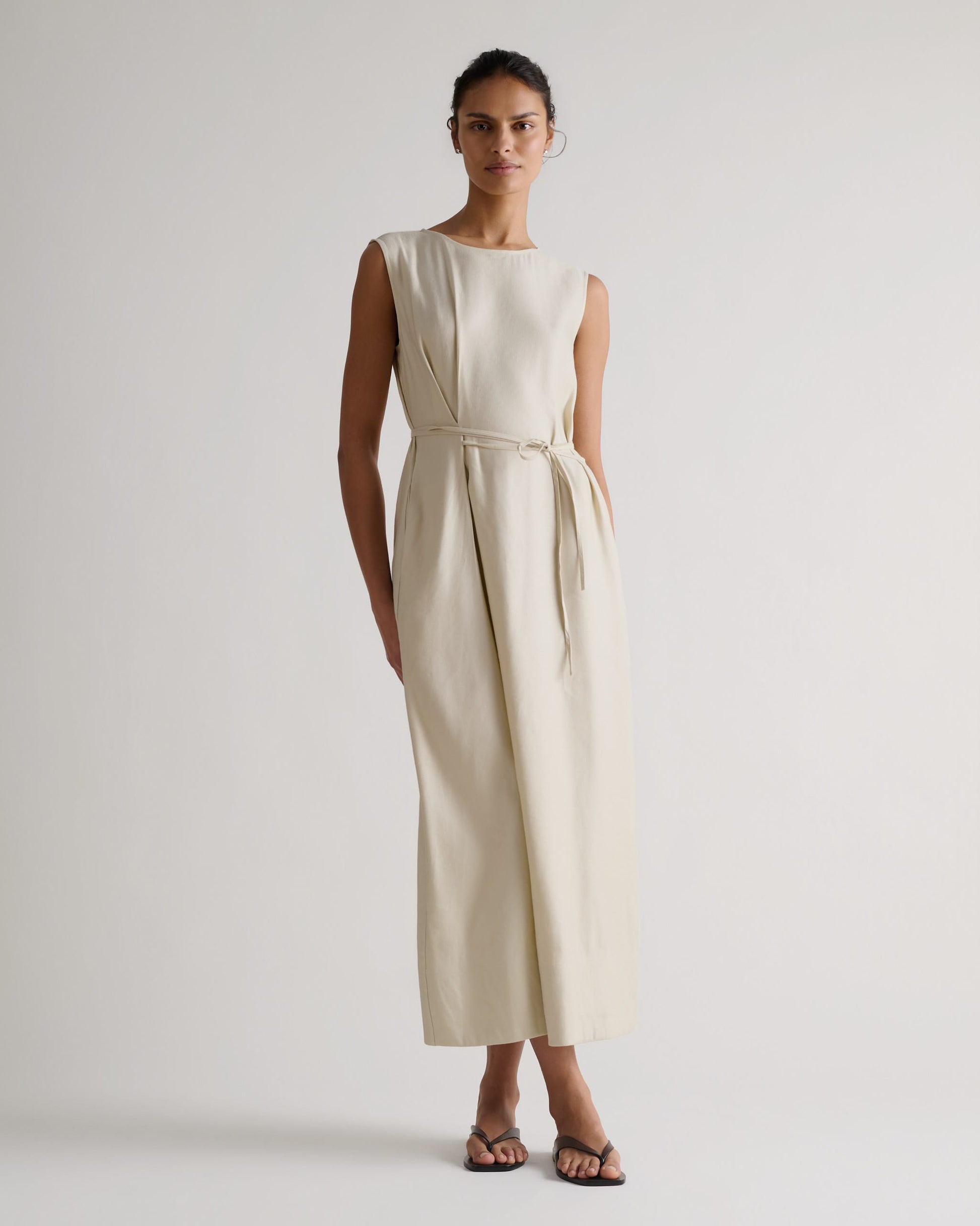 Women's Linen Side Tie Dress | Rise & Fall Women's Linen Side Tie Dress | Rise & Fall