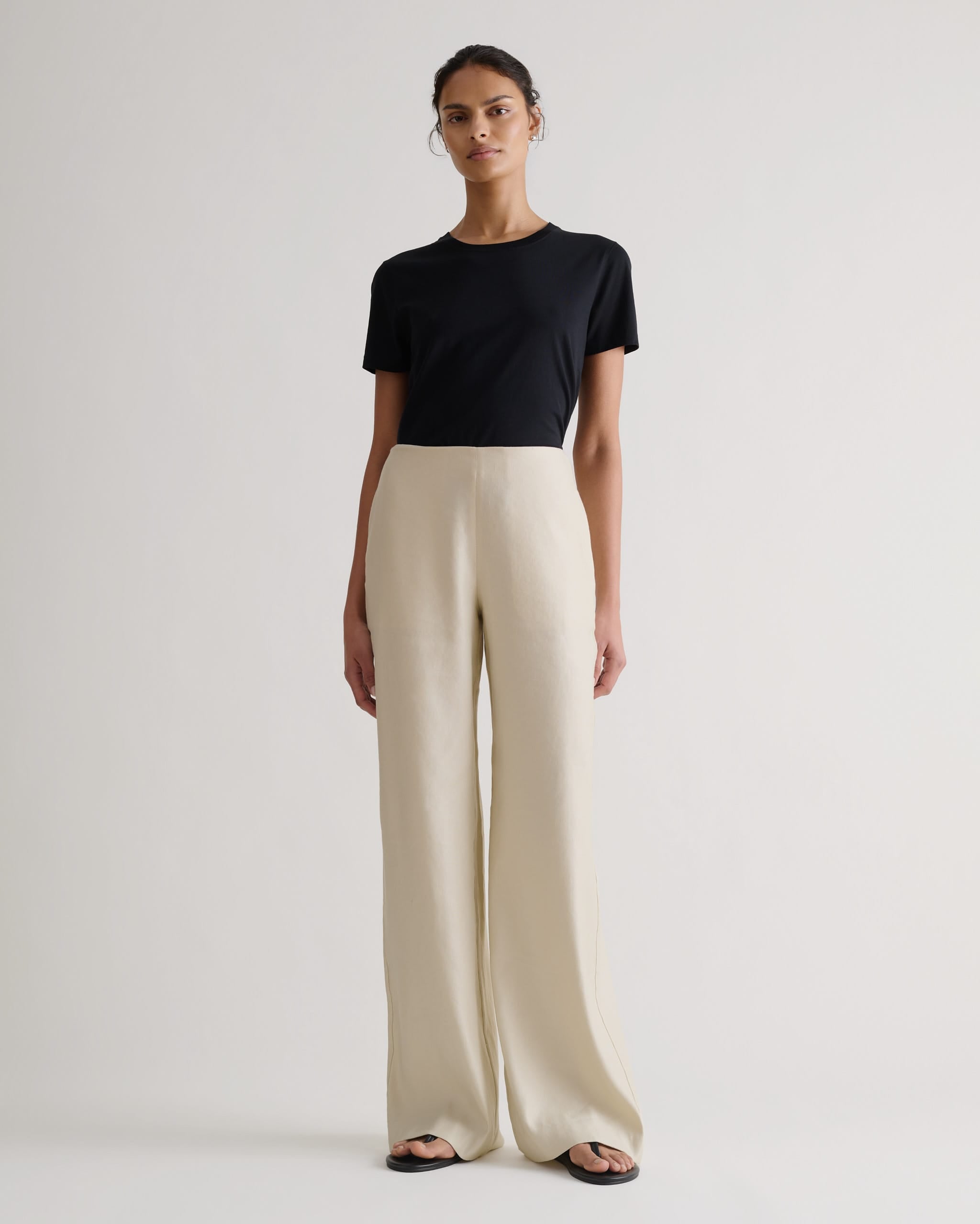 Wide and flowing from hip to ankle