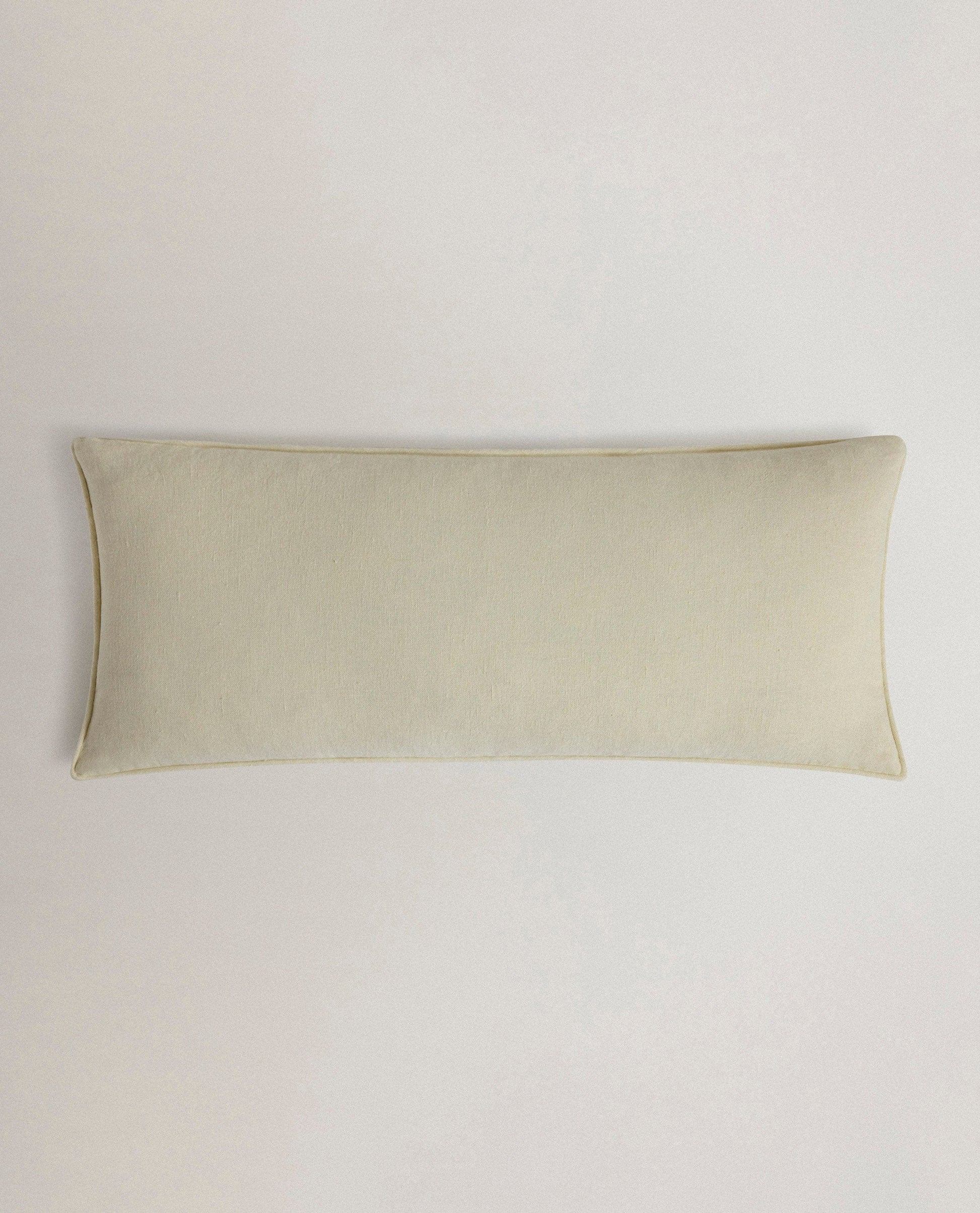 Piped Lumbar Cushion Cover - Alabaster