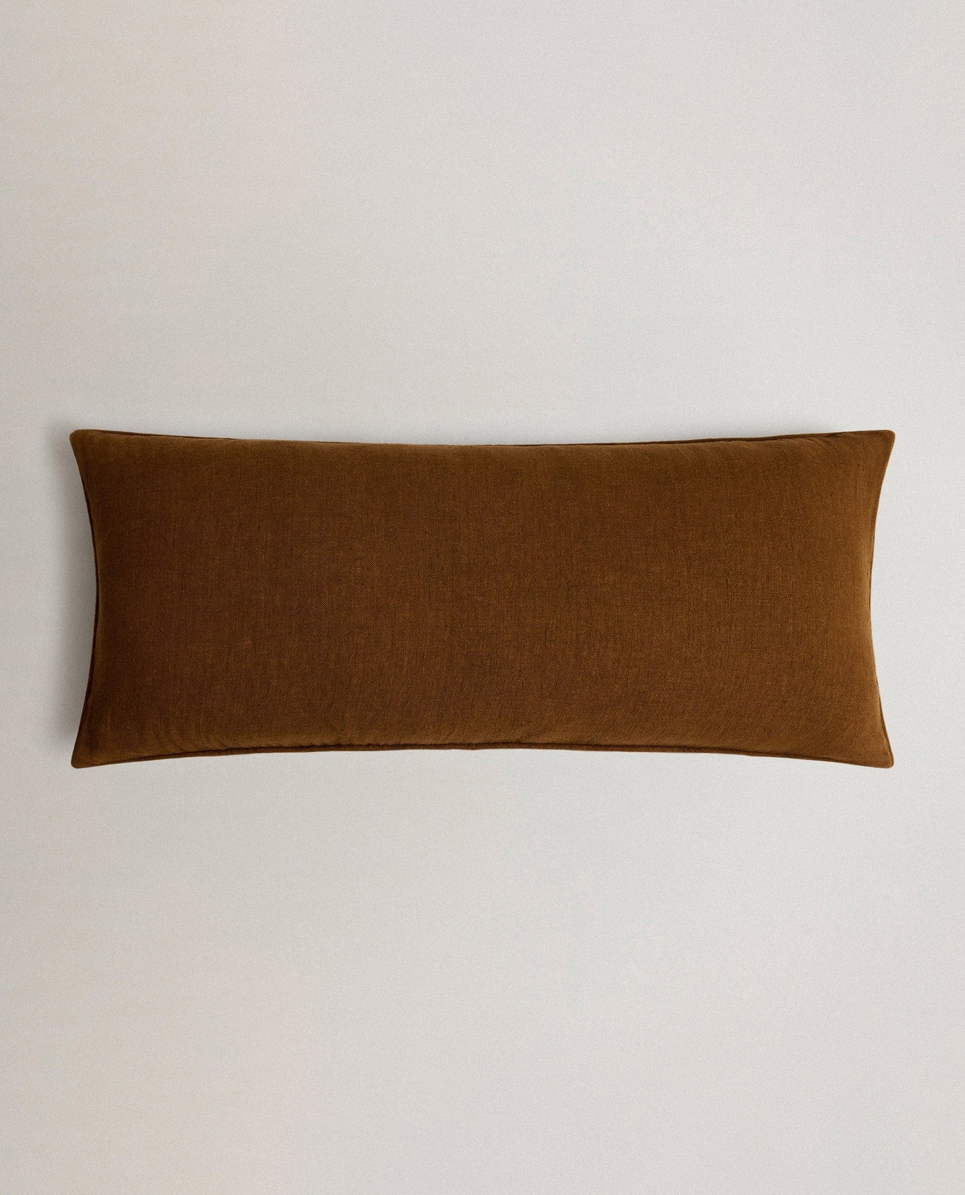 Piped Lumbar Cushion Cover - Chestnut