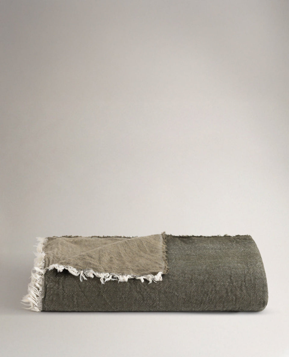 Merino Wool Throw - Herb