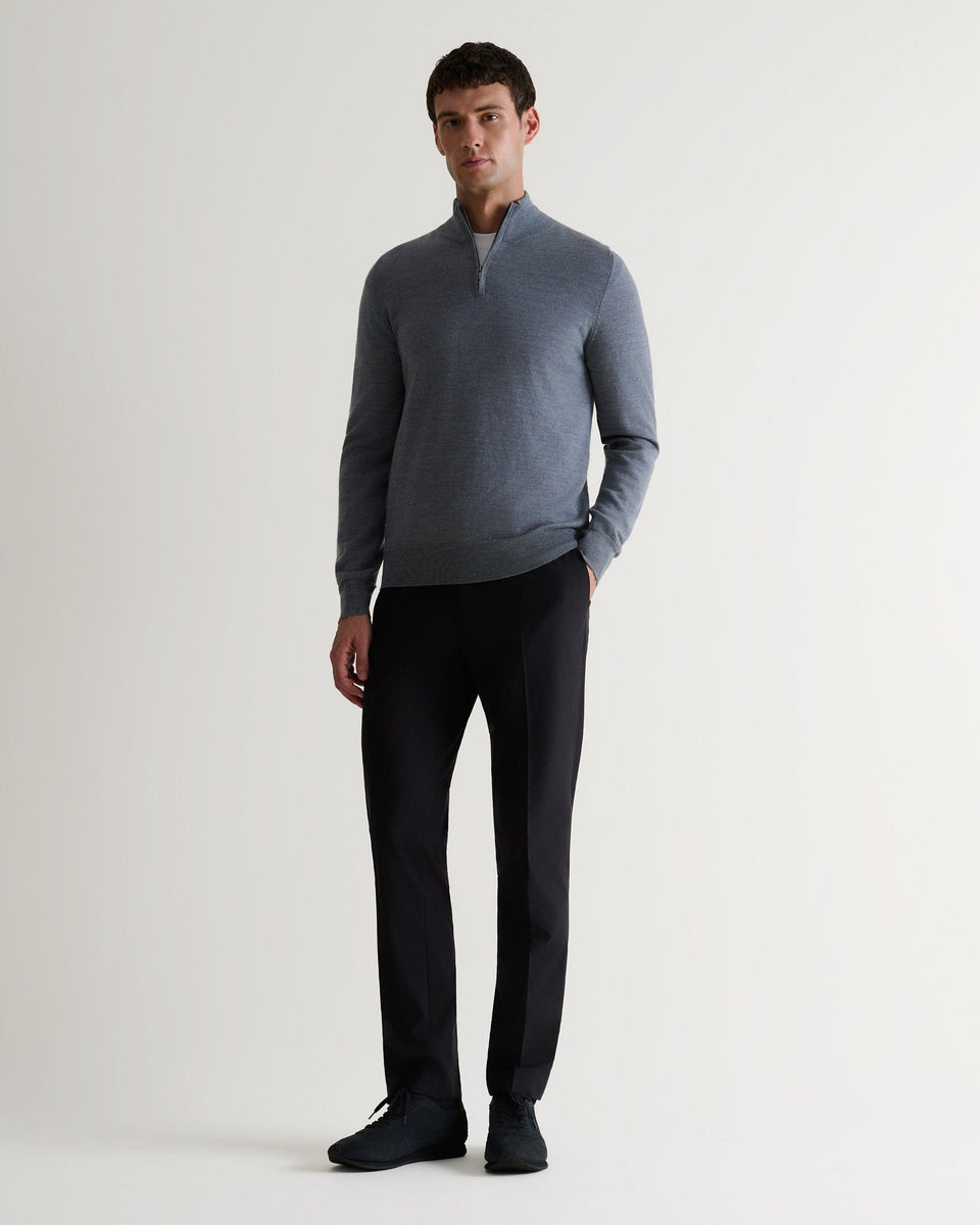 Men's Merino 1/4 Zip Jumper - Grey