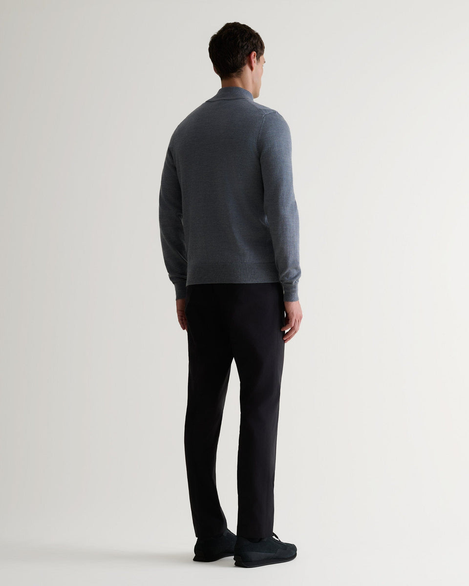 Men's Merino 1/4 Zip Jumper - Grey
