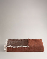 Merino Wool Throw - Rust
