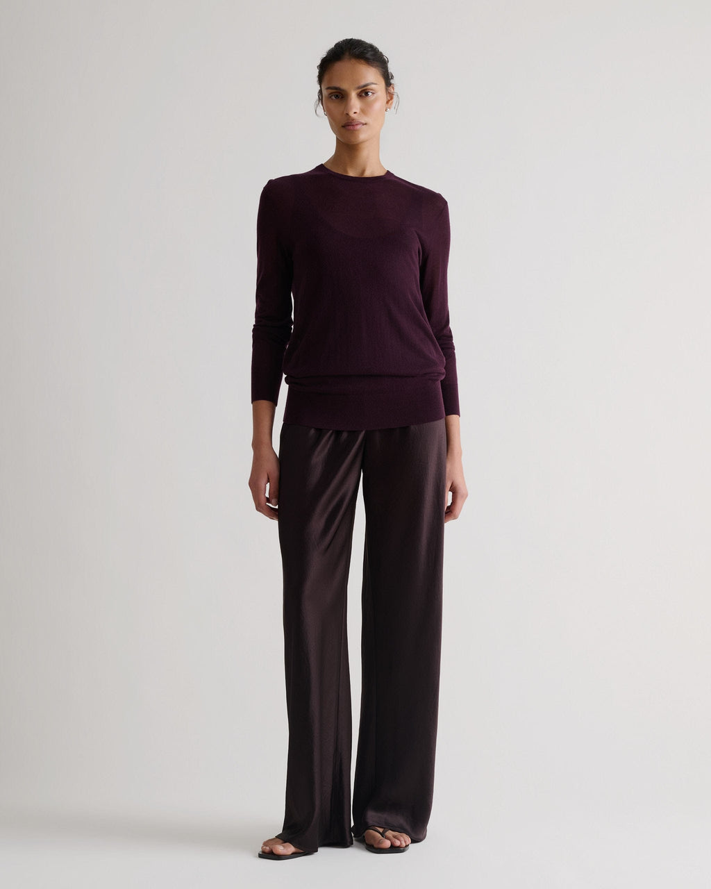 ' s NAIA™ Liquid Satin Bias Trouser Chocolate