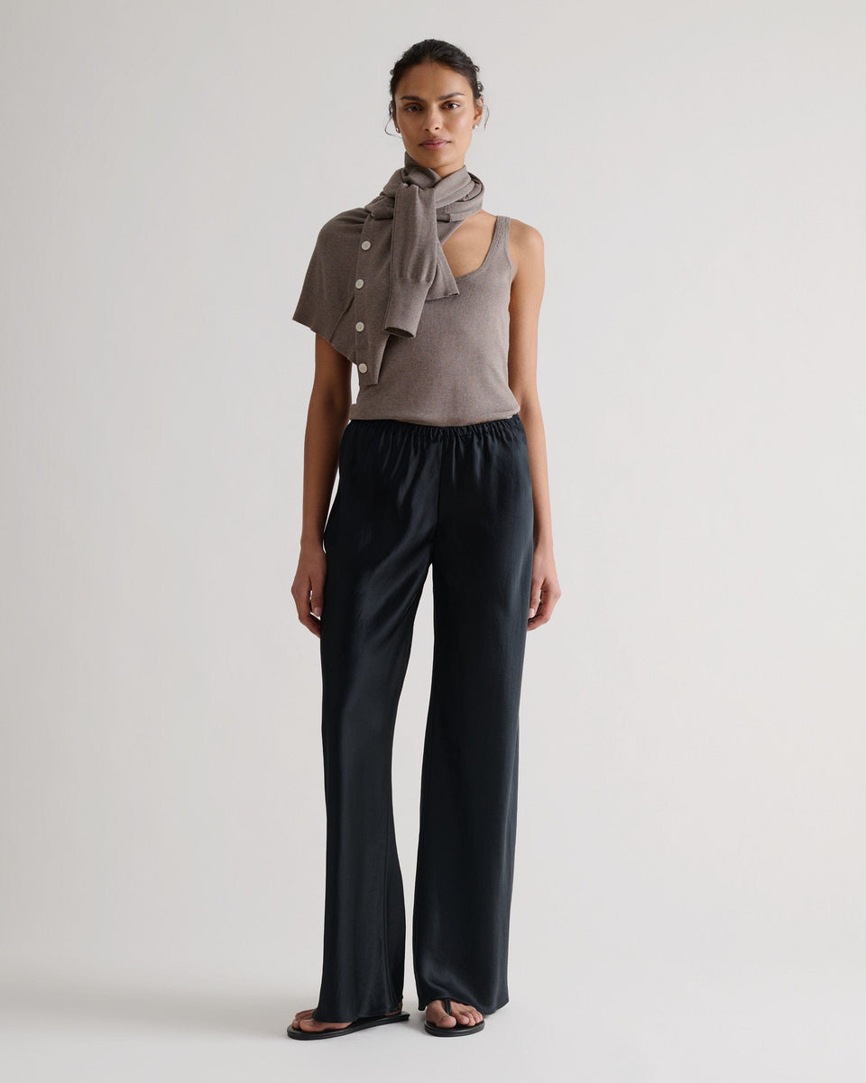 Women's NAIA™ Liquid Satin Bias Trouser - Black