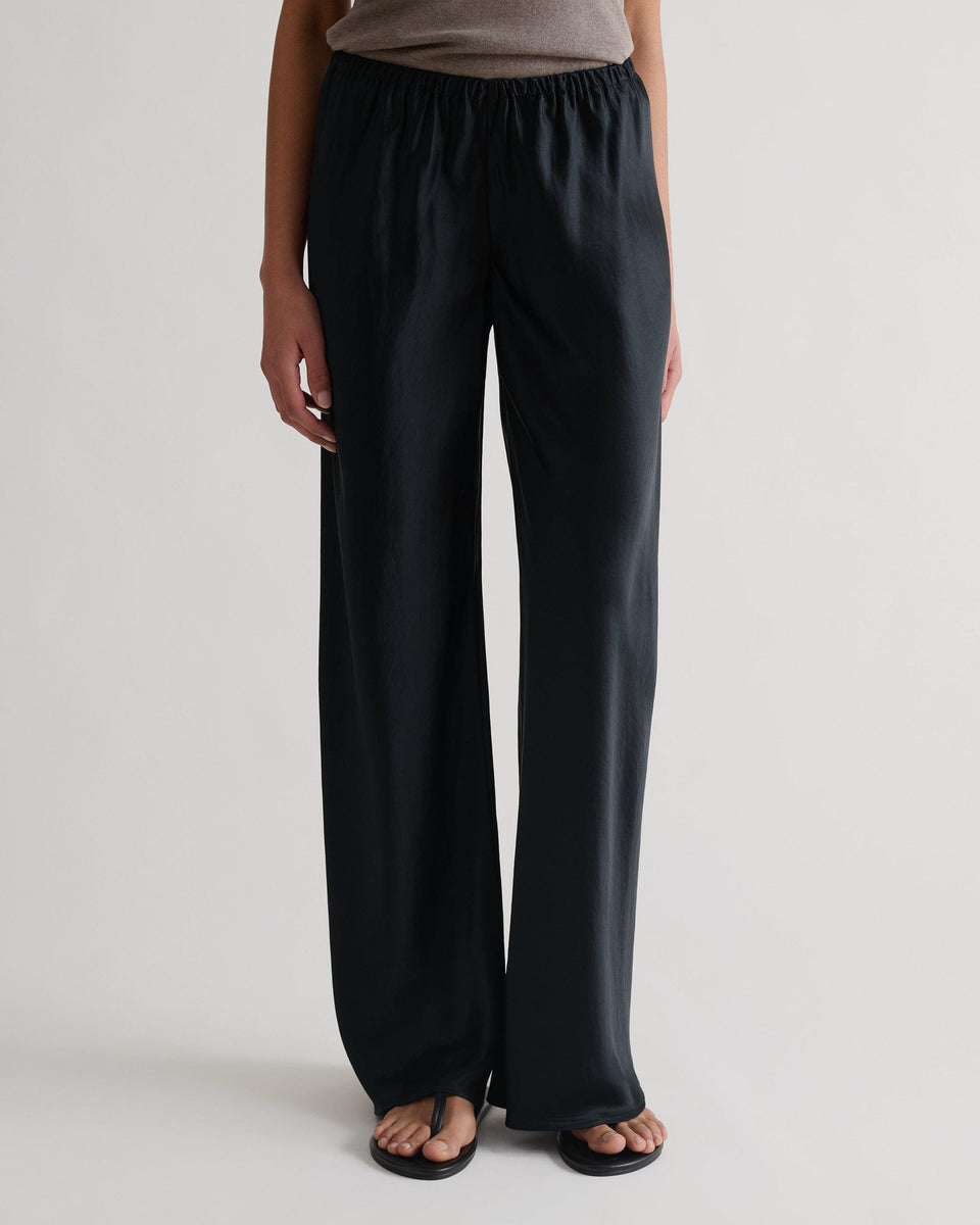 Women's NAIA™ Liquid Satin Bias Trouser - Black
