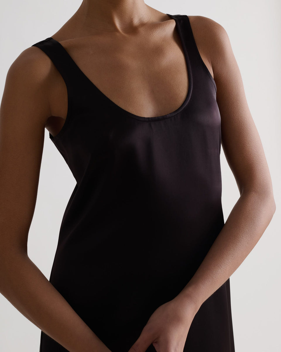 Women's NAIA™ Liquid Satin Sleeveless Dress - Chocolate