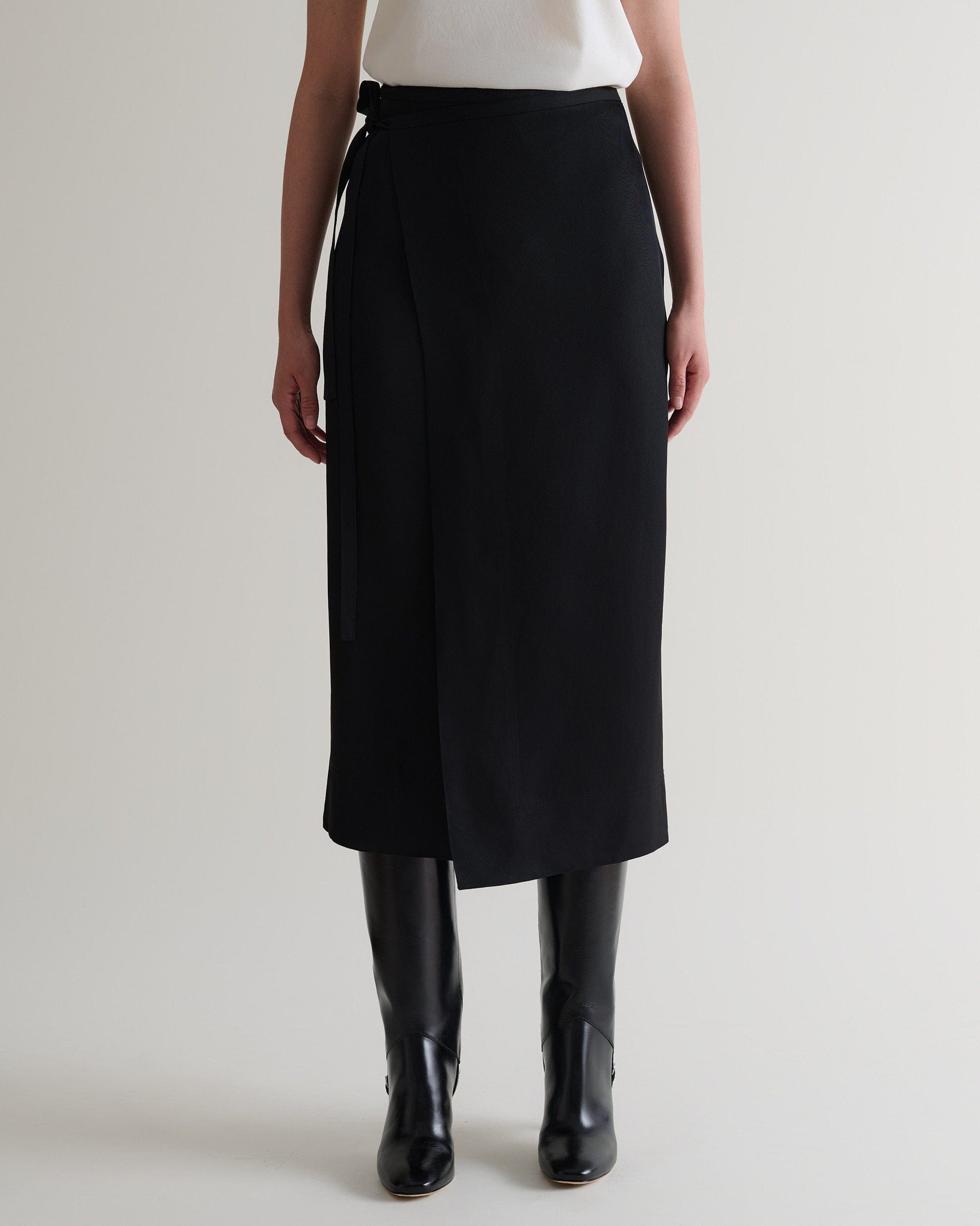Women's NAIA™ Midi Wrap Skirt - Black