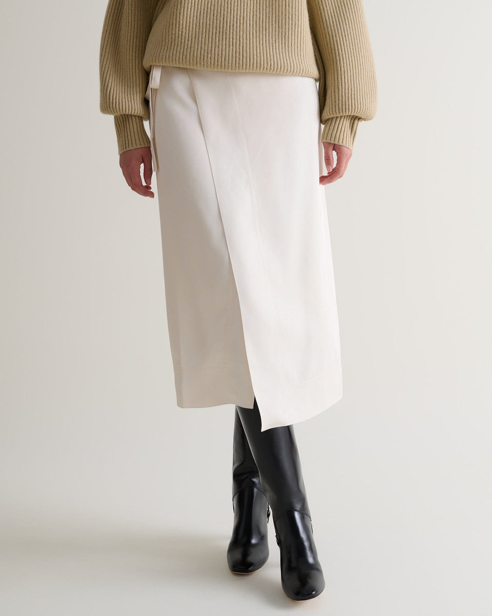 Women's NAIA™ Midi Wrap Skirt - Alabaster