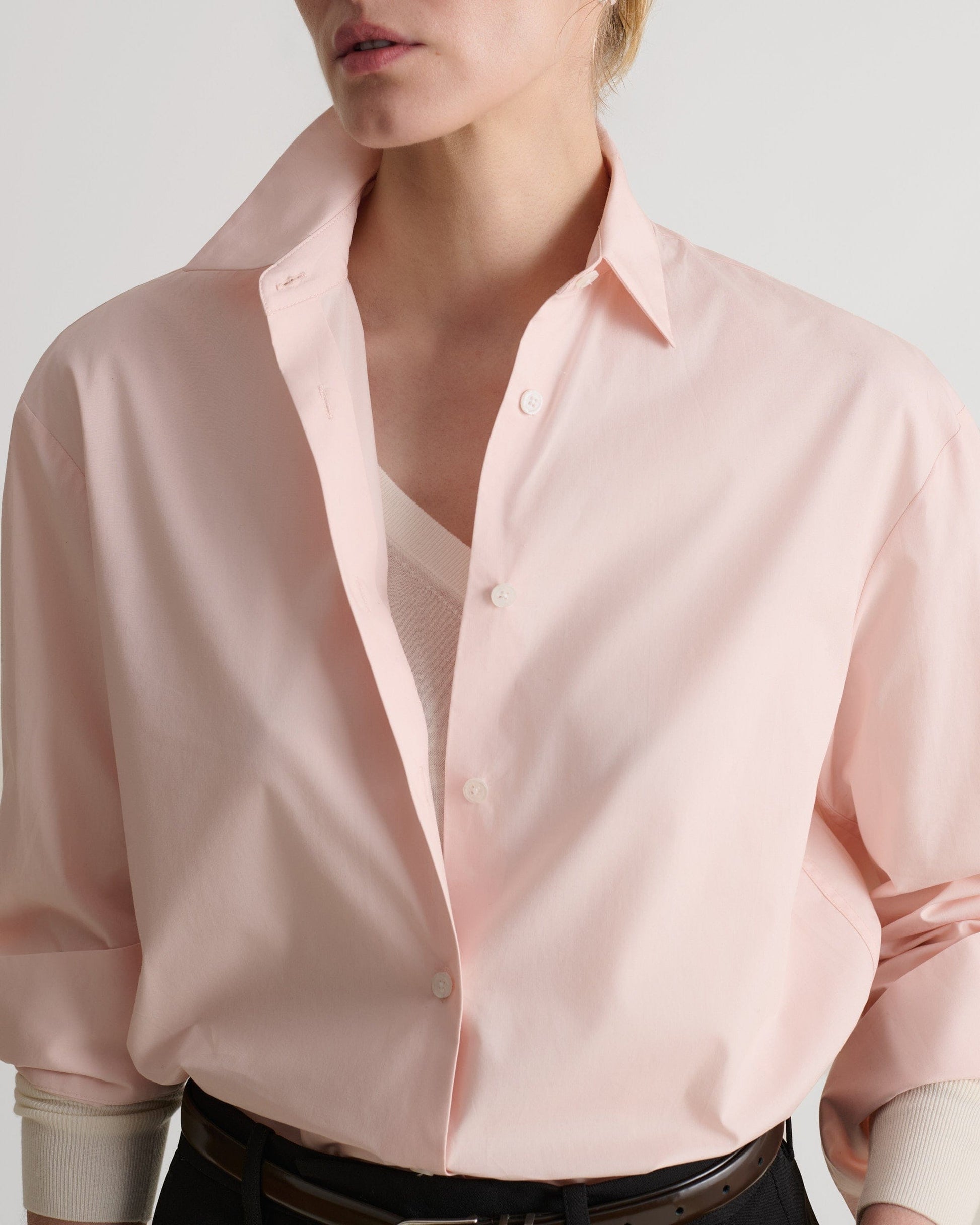 Women's Organic Cotton Poplin Shirt - Pink