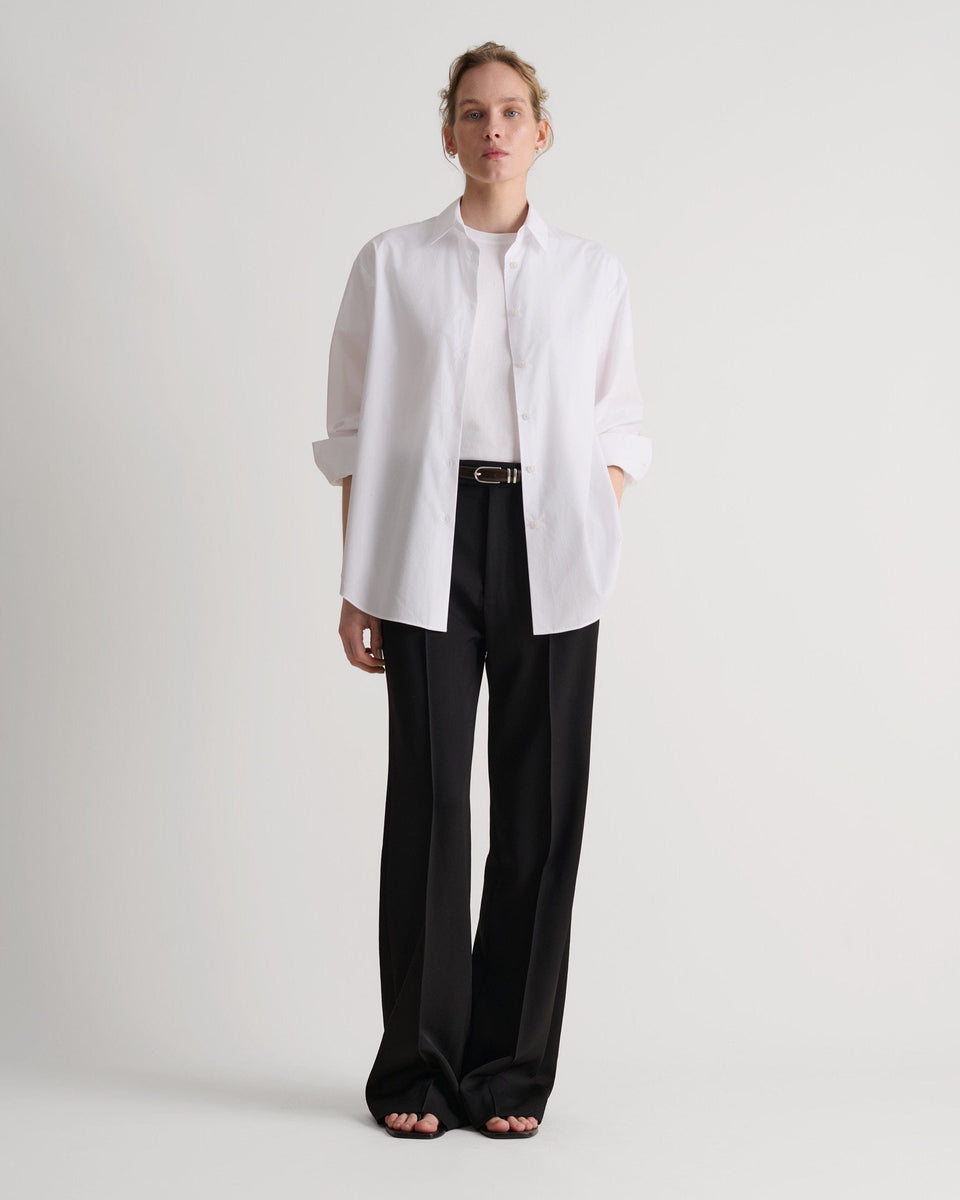 Women's Organic Cotton Poplin Shirt - White
