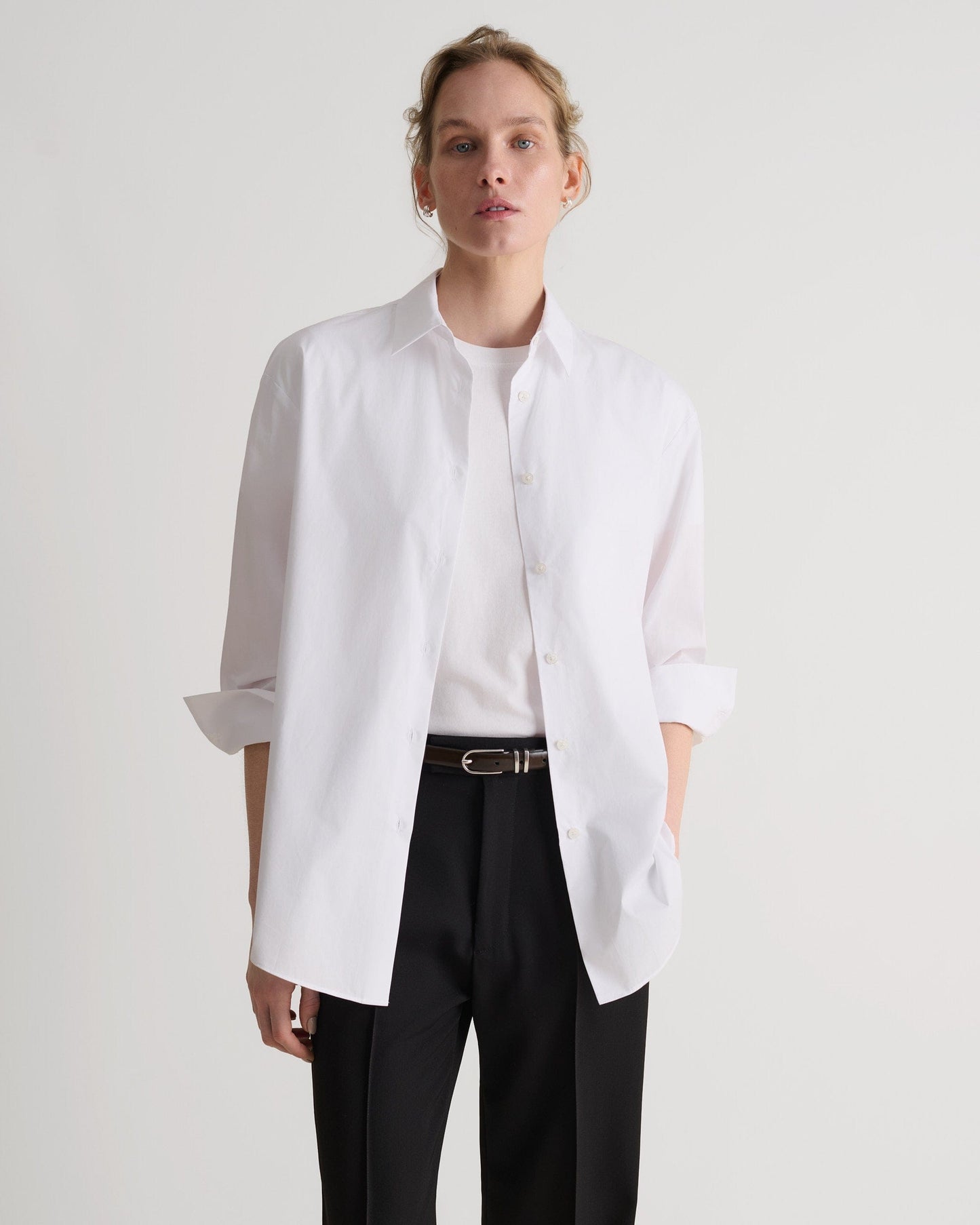 Women's Organic Cotton Poplin Shirt - White