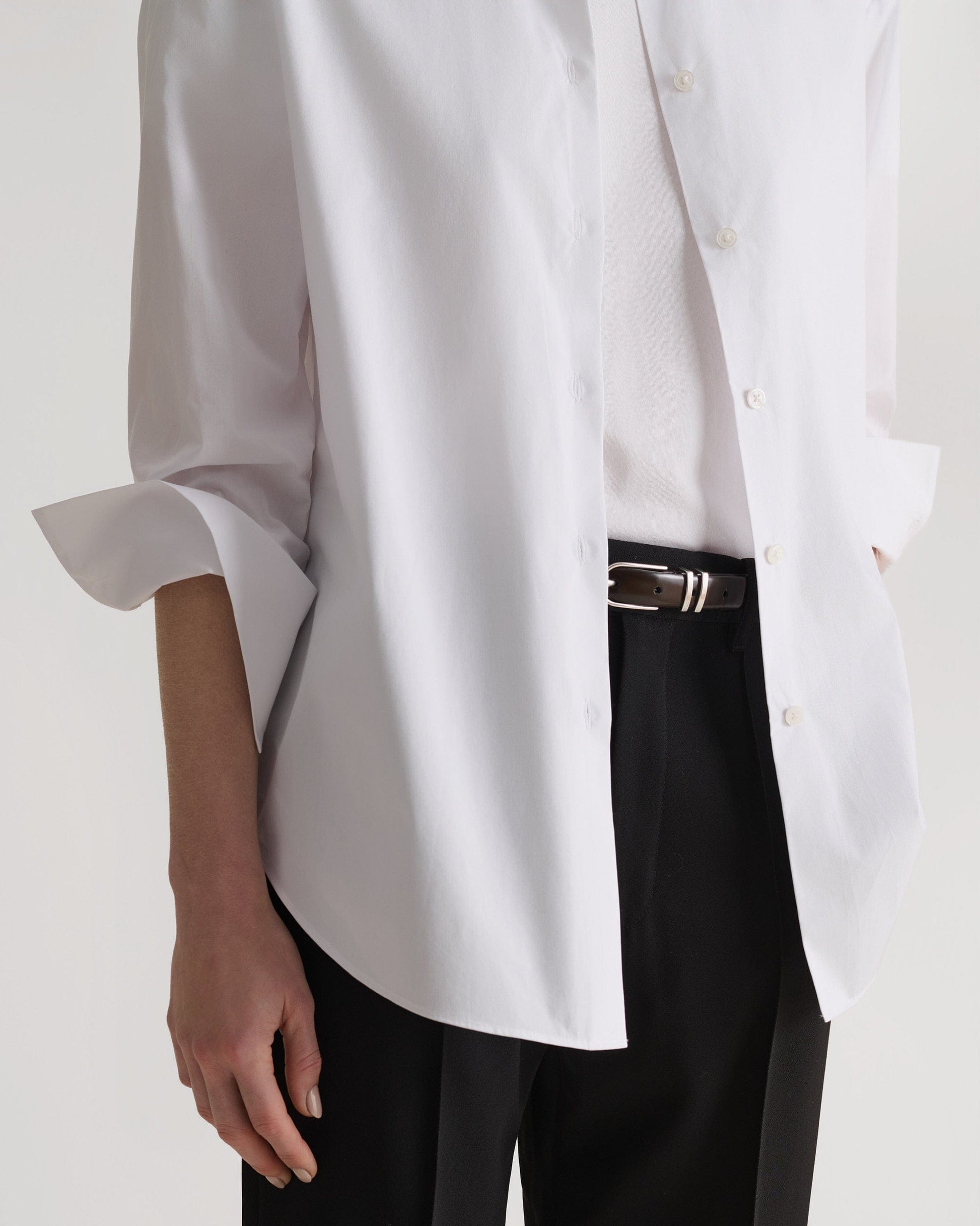 Women's Organic Cotton Poplin Shirt - White