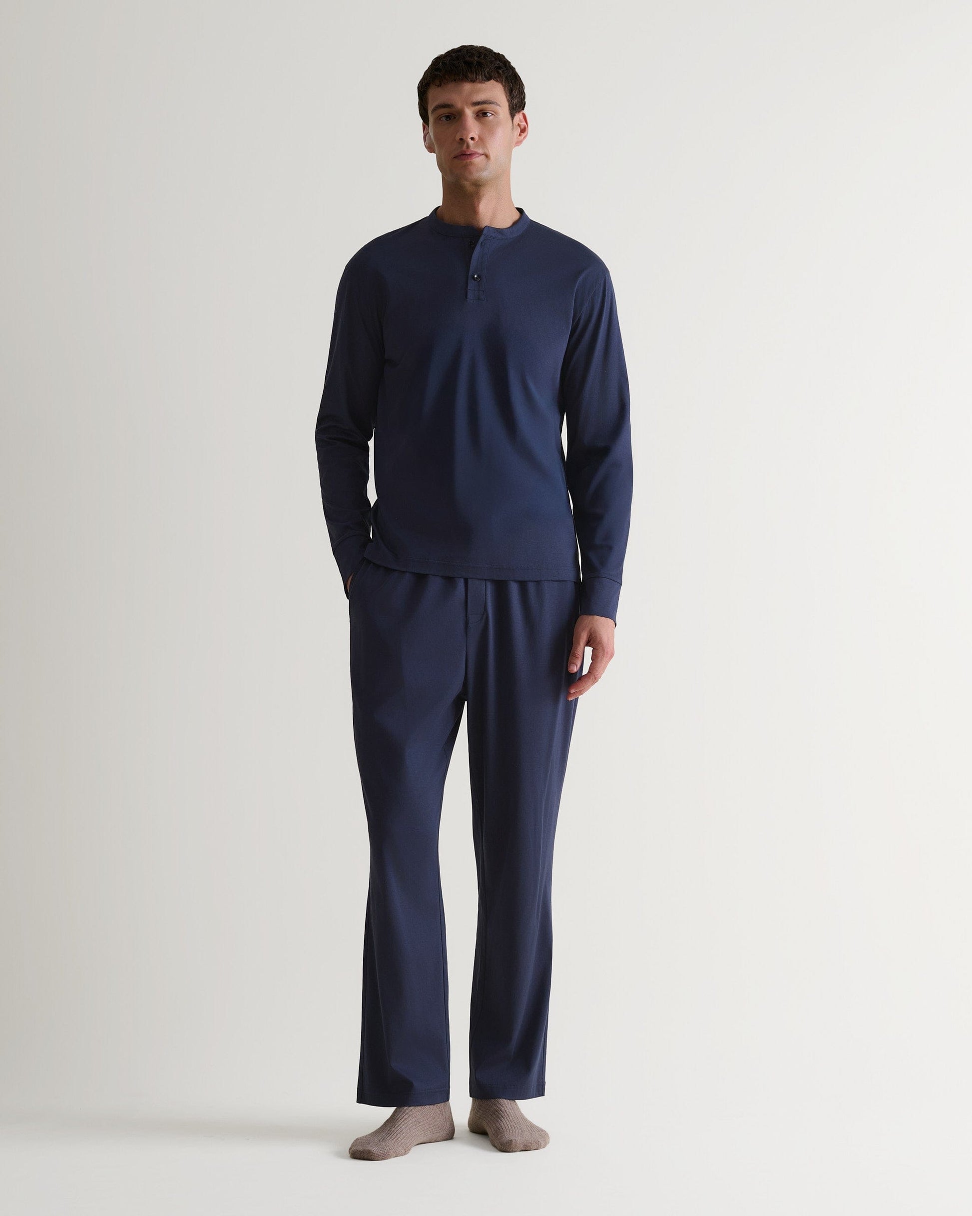 Men's Organic Cotton Pyjama Bottom - Indigo