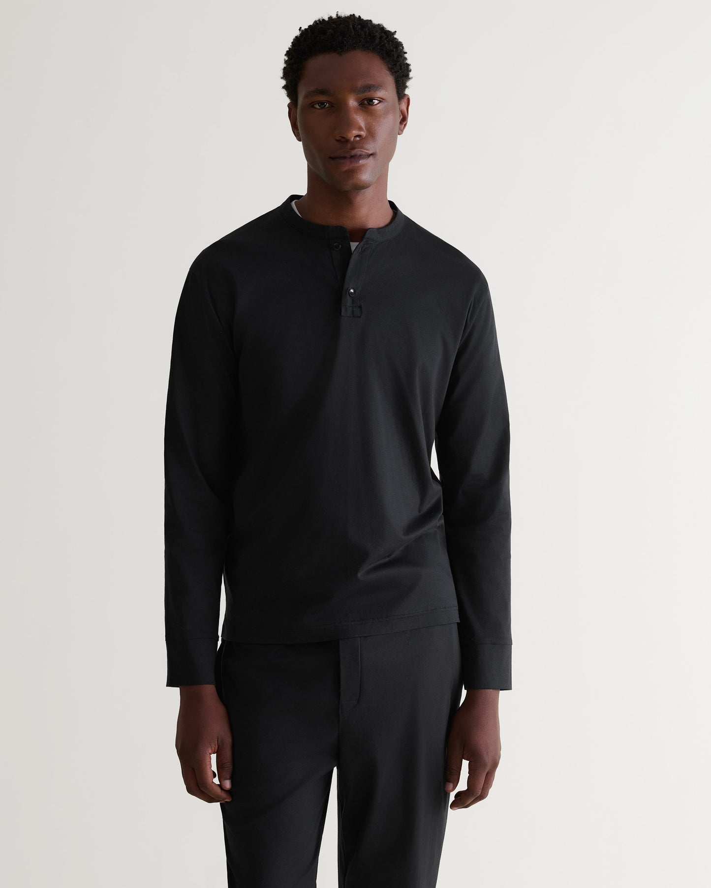 Men's Organic Cotton Pyjama Top - Charcoal