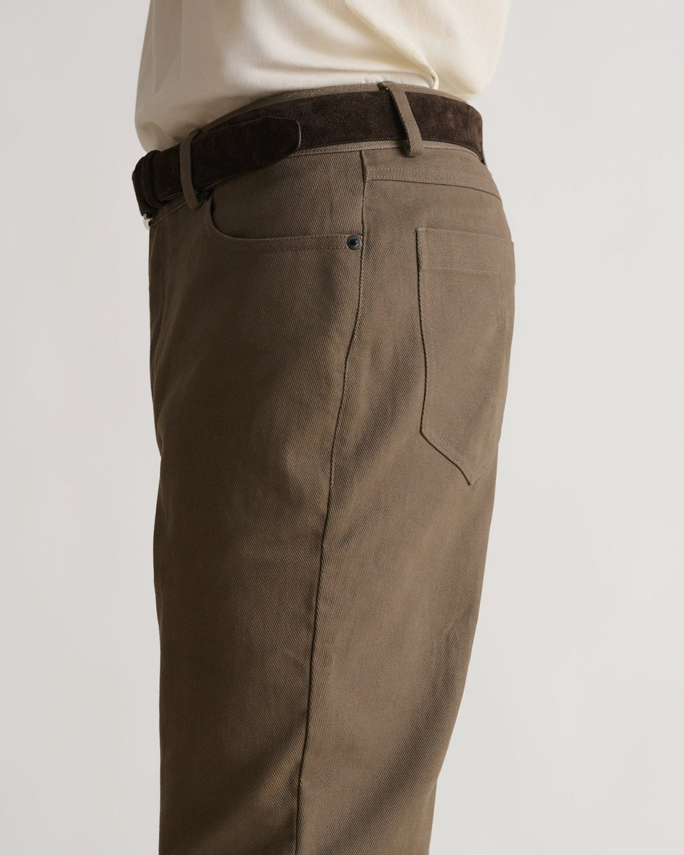 Men's Organic Cotton Straight Leg 5-Pocket Chino - Silt