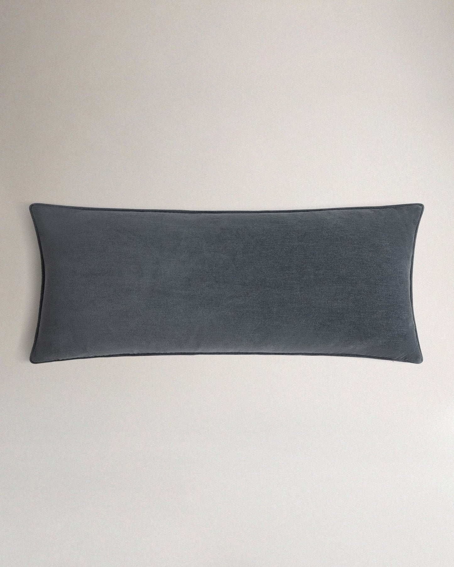Velvet Lumbar Cushion Cover - Mineral Blue