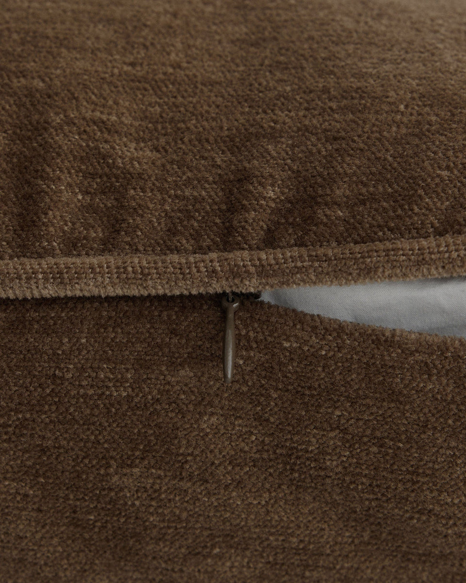 Velvet Lumbar Cushion Cover - Tobacco