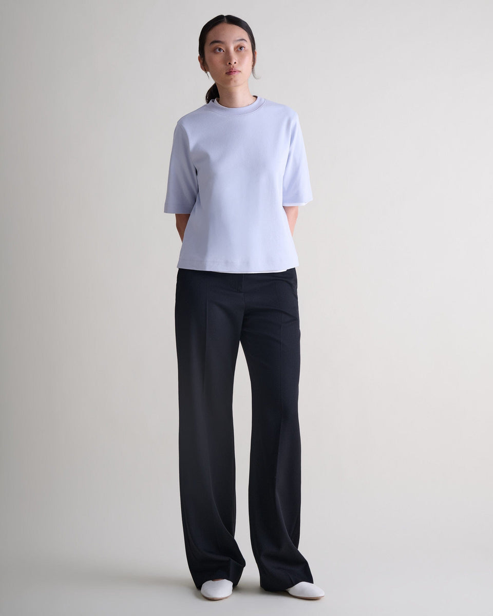 Women's Boxy Cotton T-shirt - Ice Blue