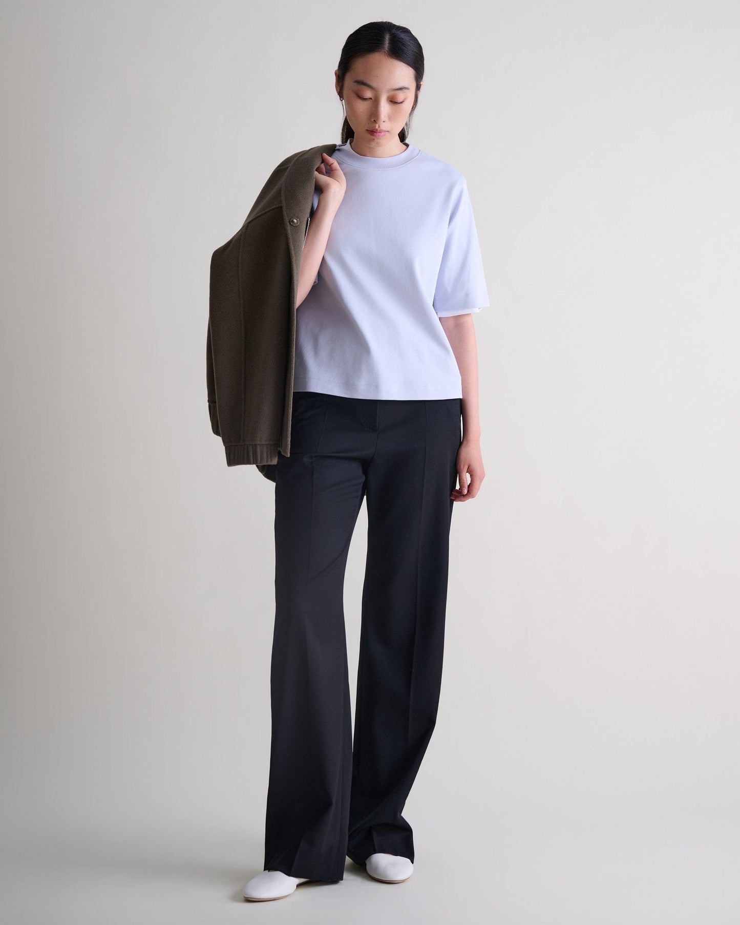 Women's Boxy Cotton T-shirt - Ice Blue