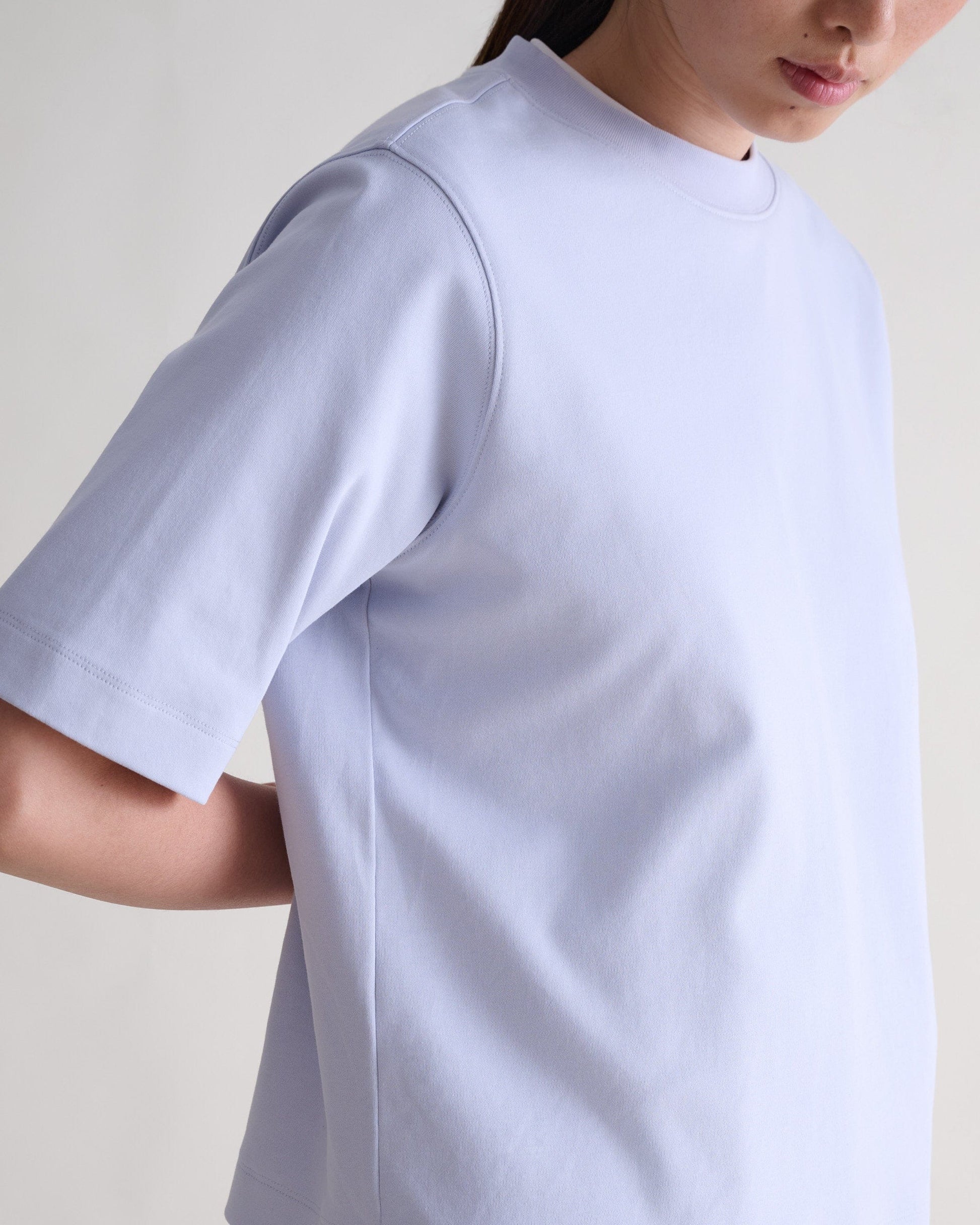 Women's Boxy Cotton T-shirt - Ice Blue