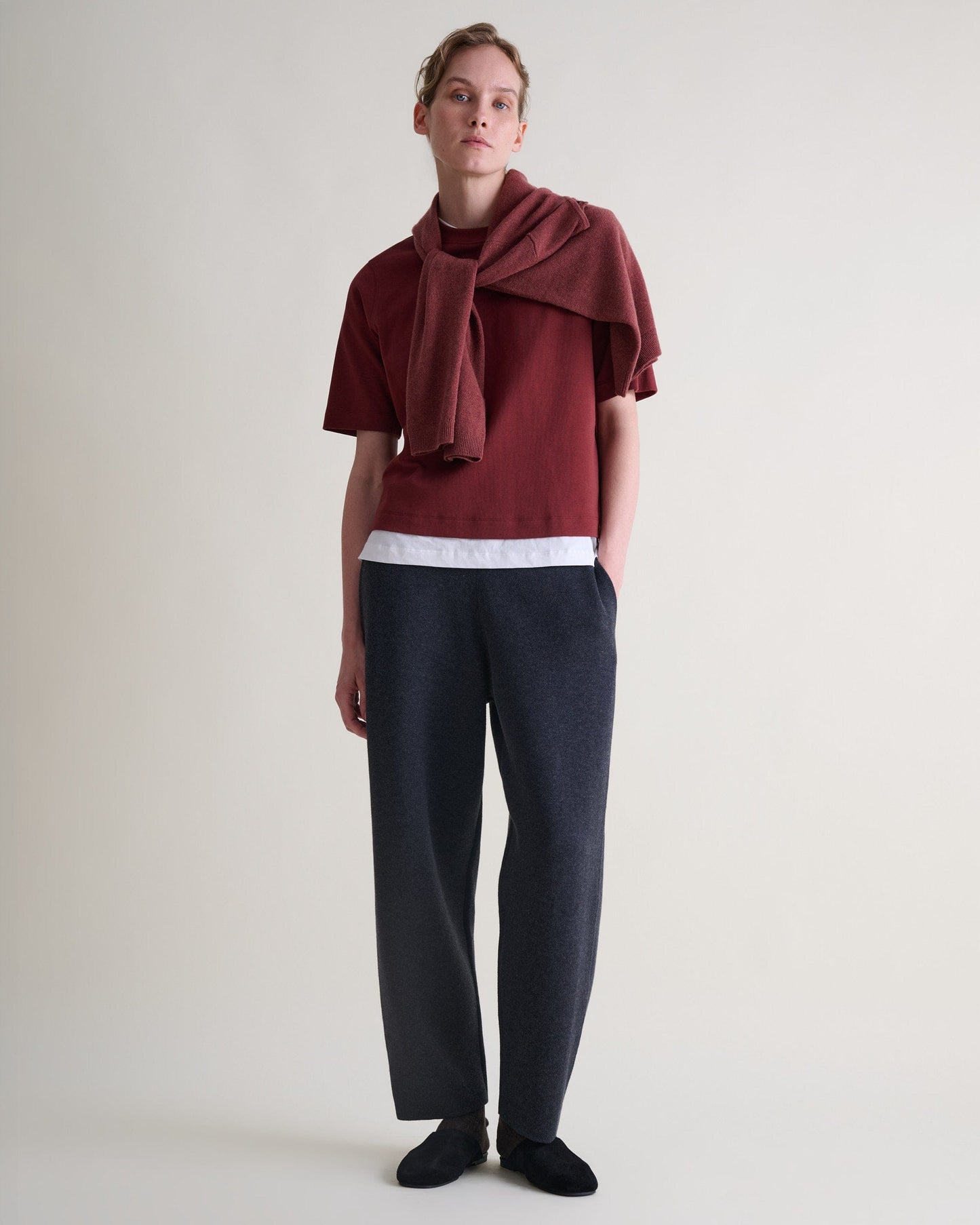 Women's Boxy Cotton T-shirt - Russet