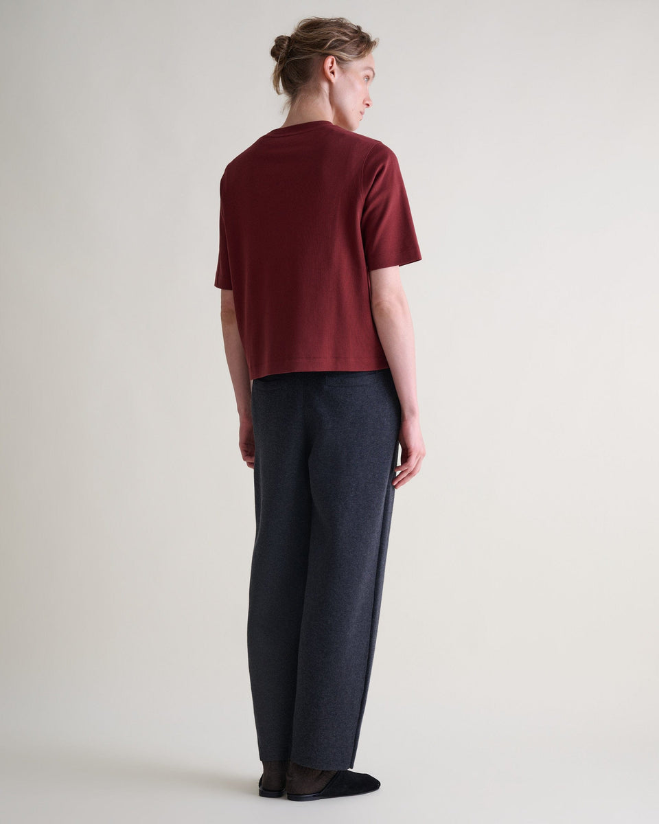Women's Boxy Cotton T-shirt - Russet