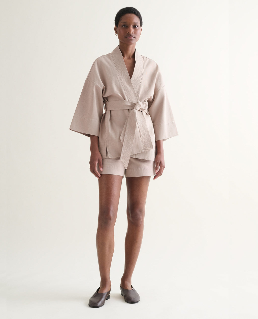 ' s Organic Denim Belted Jacket