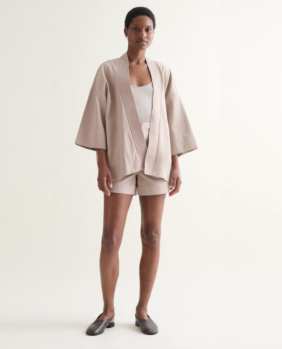 Women's Organic Denim Belted Jacket