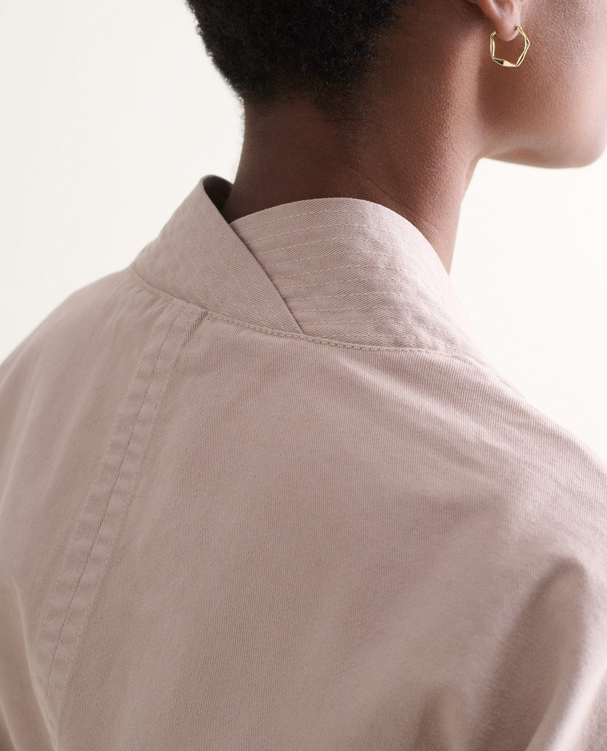 Women's Organic Denim Belted Jacket - Ash