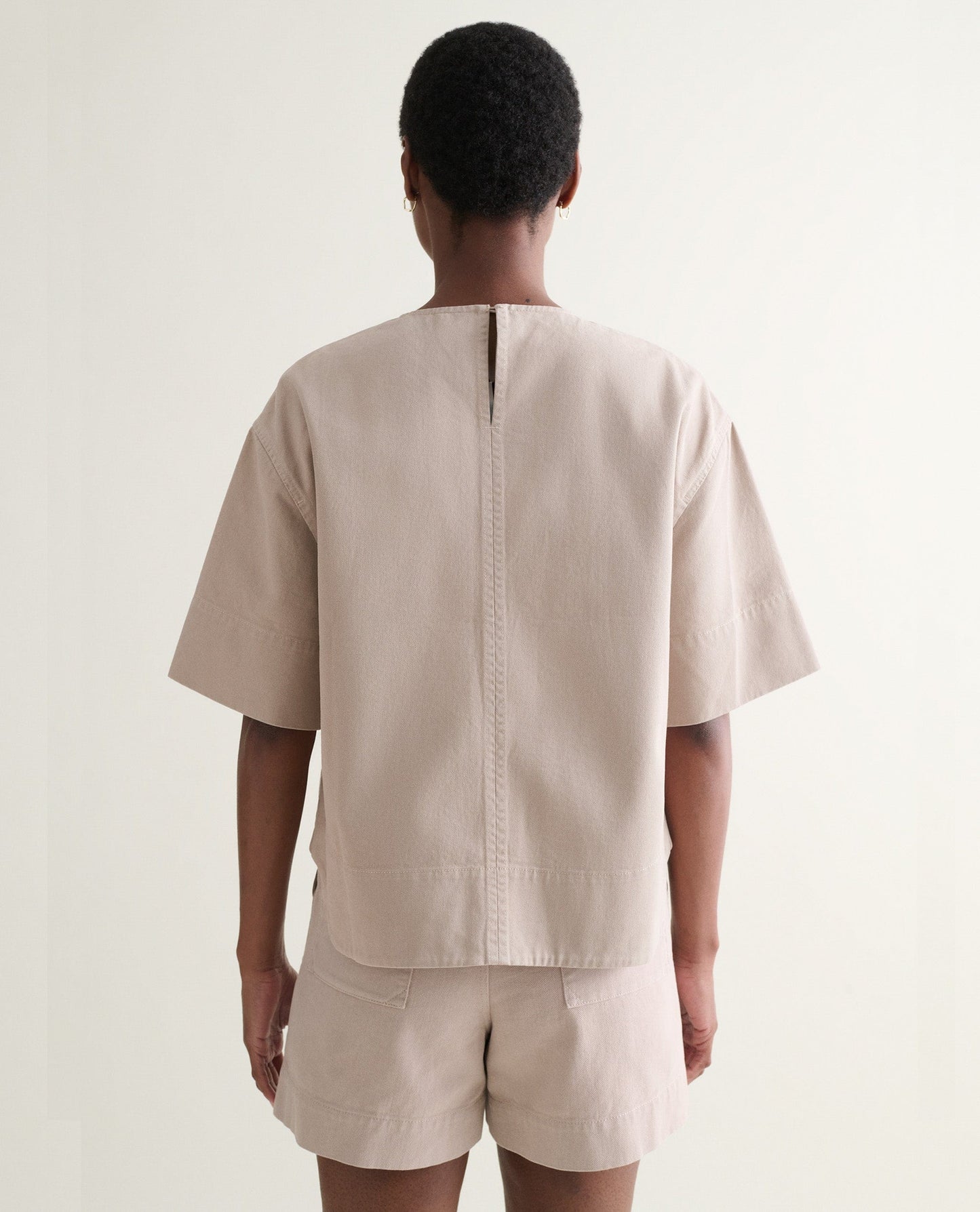 Women's Organic Denim Boxy T-shirt - Ash