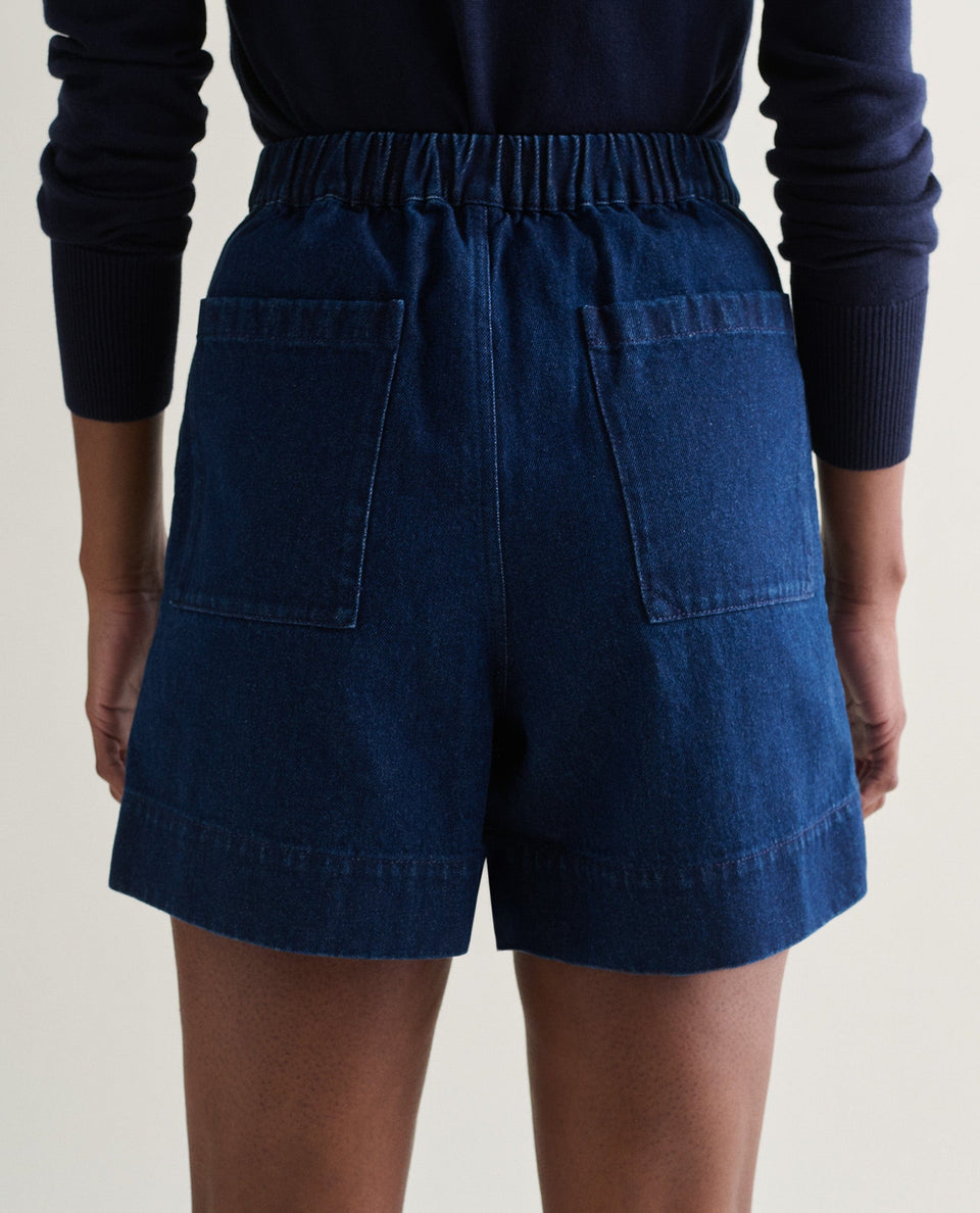Women's Organic Denim Shorts - Indigo