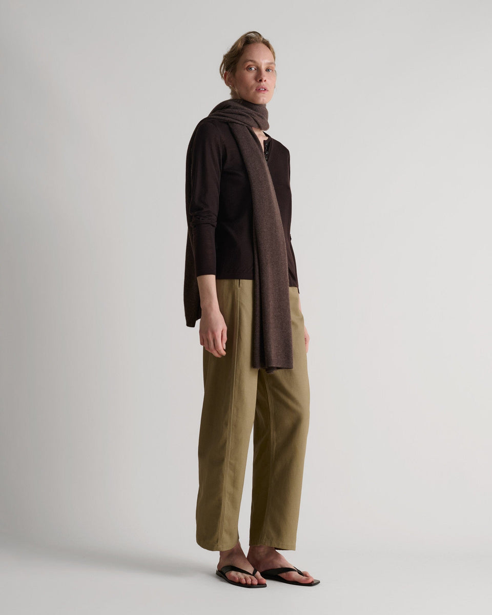 Oversized Finest Cashmere Wrap - Chocolate