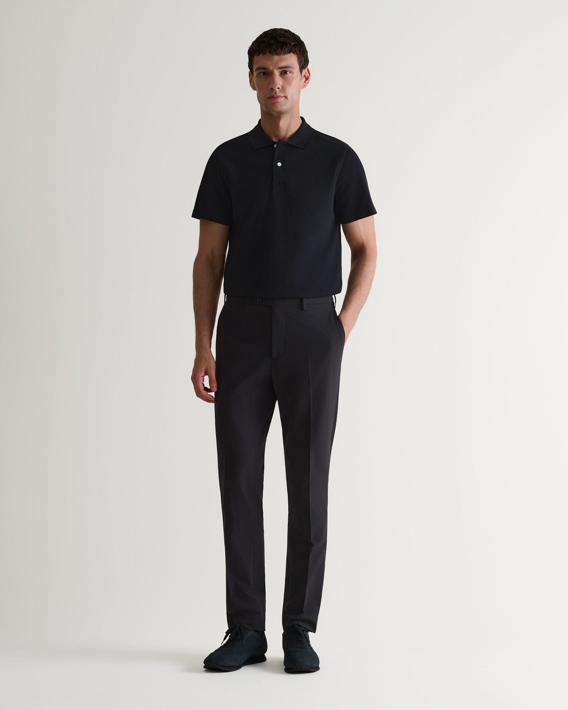 Pique Polo Shirt - Black