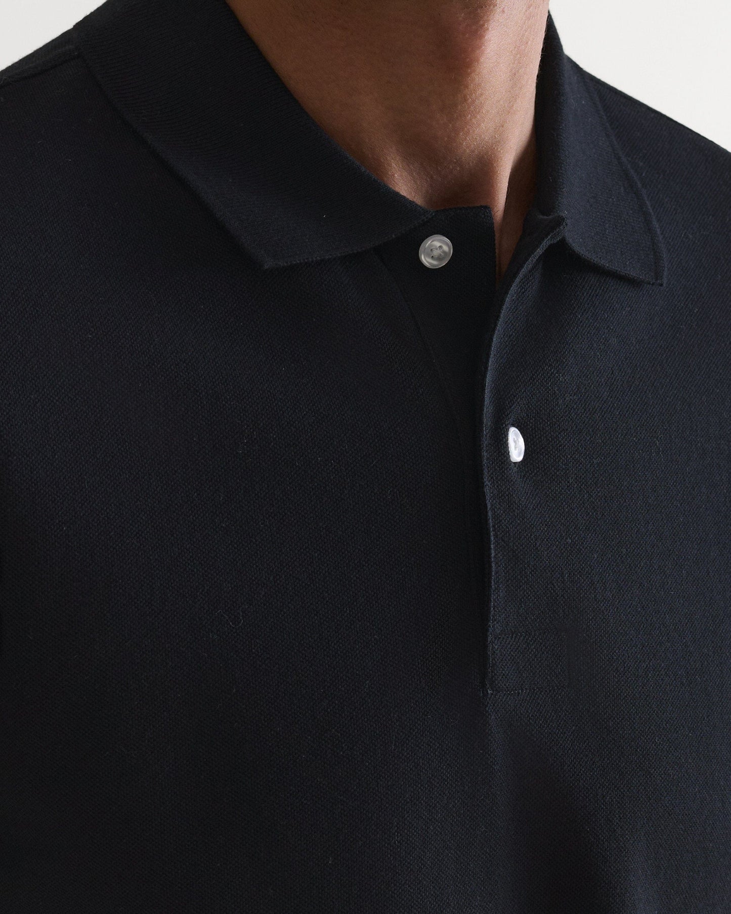 Pique Polo Shirt - Black