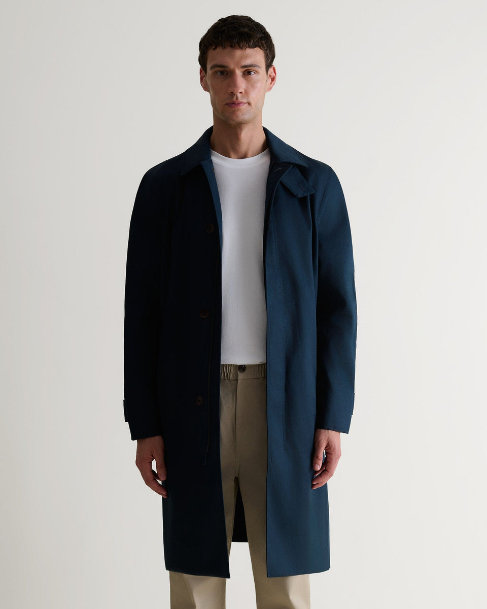 Men's Showerproof Rain Mac - Navy-[colour]-[size]-Rise &amp; Fall