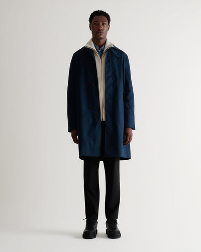 Men's Showerproof Rain Mac - Navy-[colour]-[size]-Rise &amp; Fall