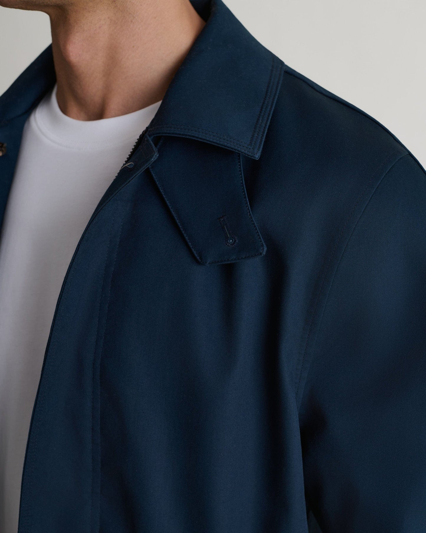 Men's Showerproof Rain Mac - Navy-[colour]-[size]-Rise &amp; Fall