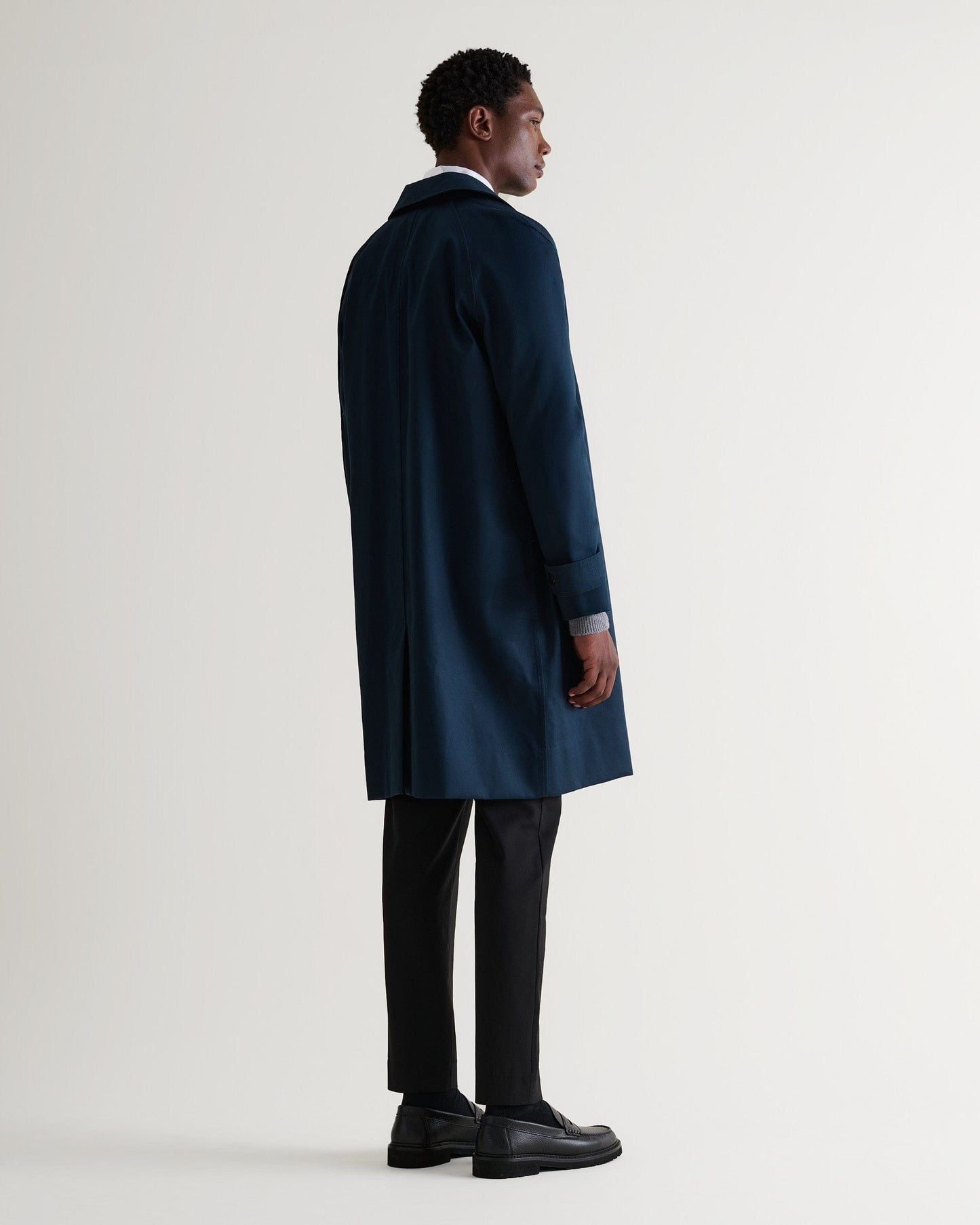 Men's Showerproof Rain Mac - Navy-[colour]-[size]-Rise &amp; Fall