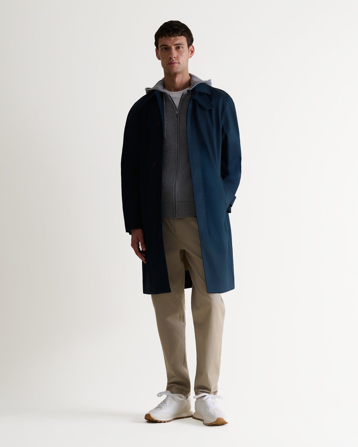 Men's Showerproof Rain Mac - Navy-[colour]-[size]-Rise &amp; Fall