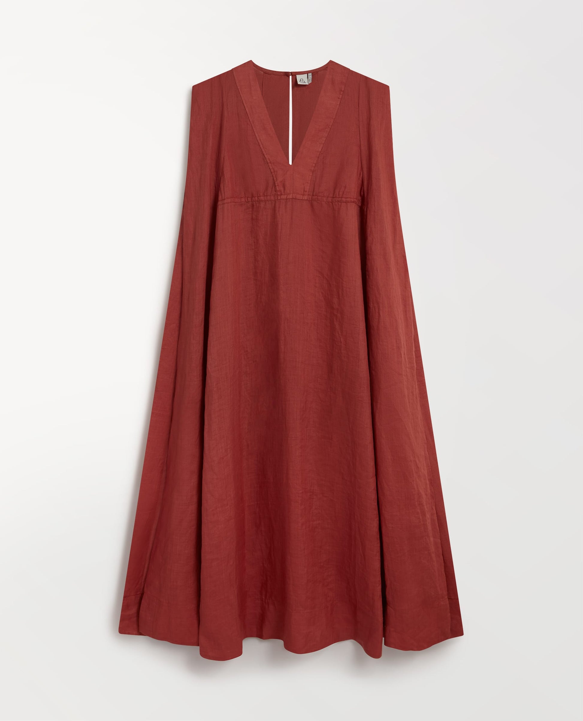 Women's Ramie Gauze Aegean Dress - Deep Clay
