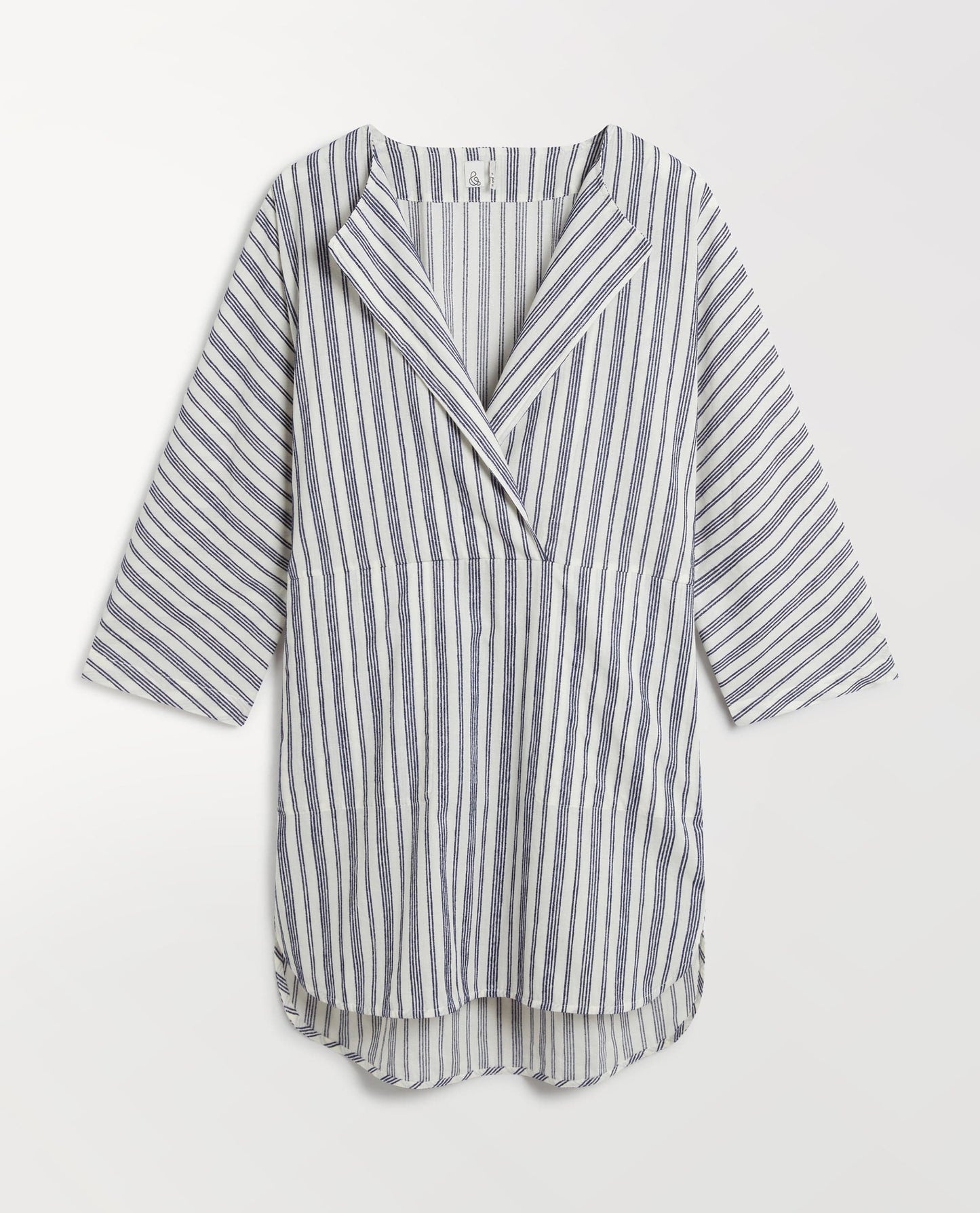 Women's Cotton Gauze Tunic Dress - Navy Stripe