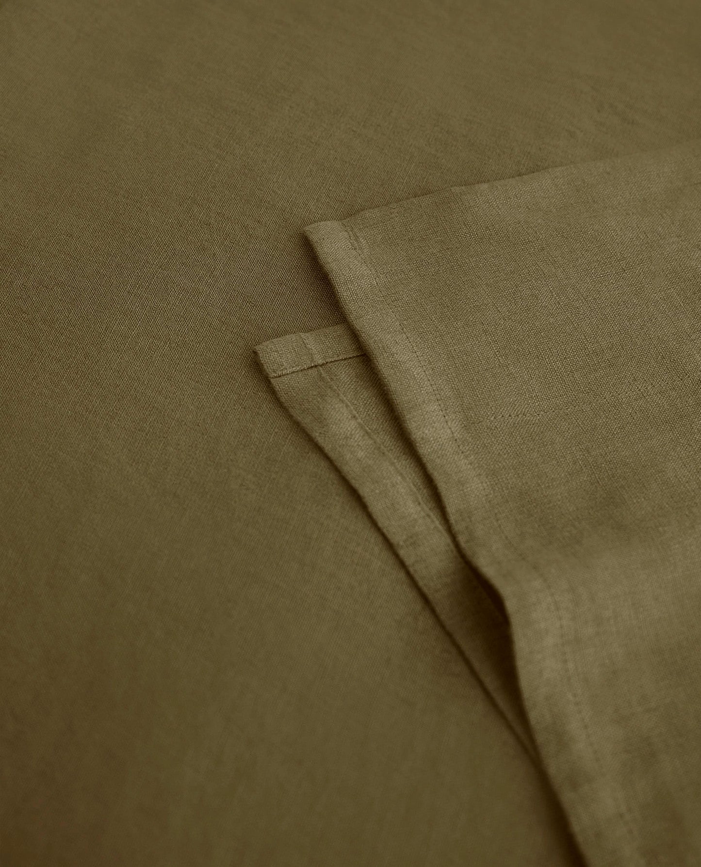 Relaxed & Refined Linen Flat Sheet - Olive